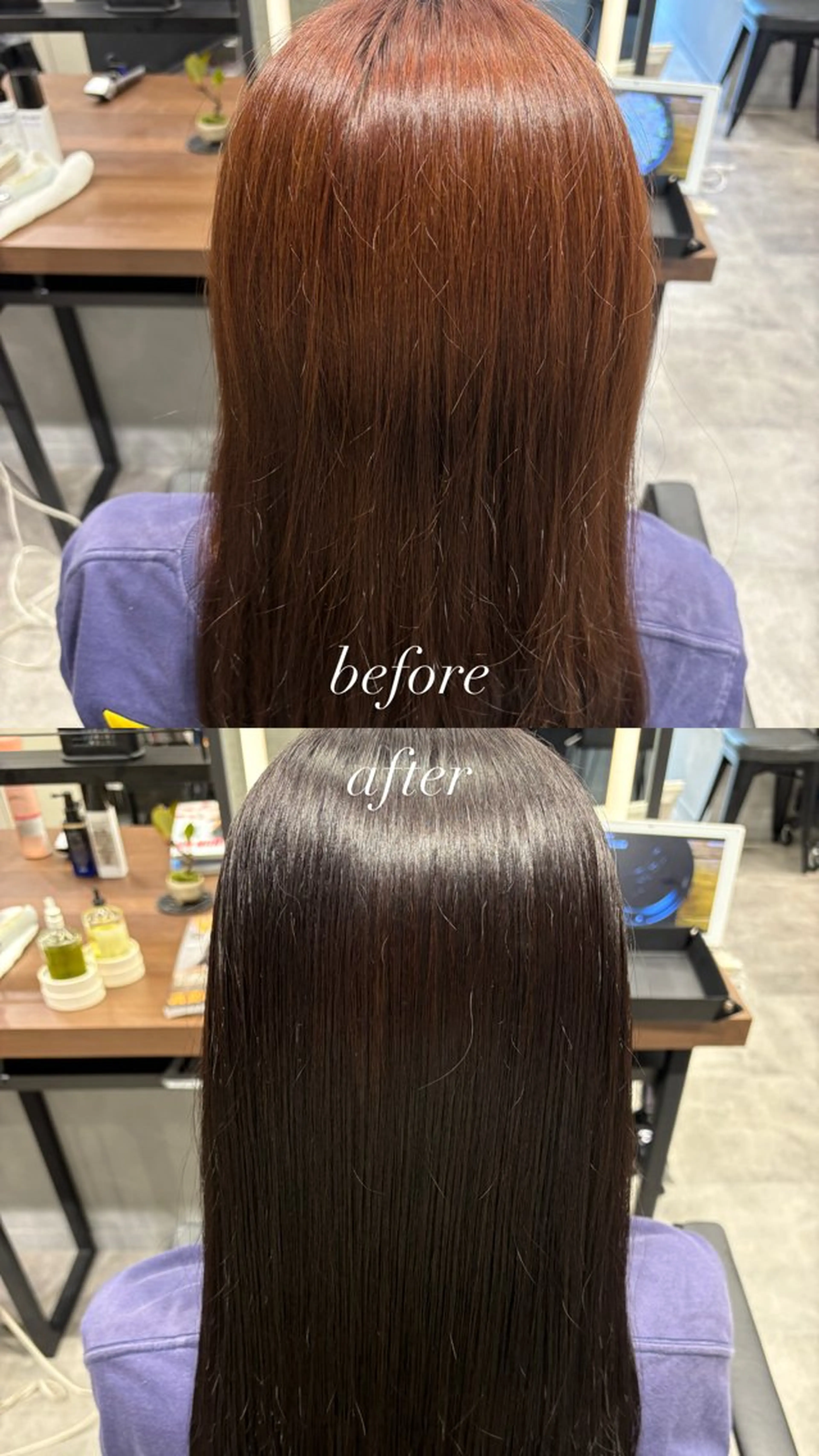 🐈‍⬛黒染めを使わないブラックカラー🐈‍⬛の写真