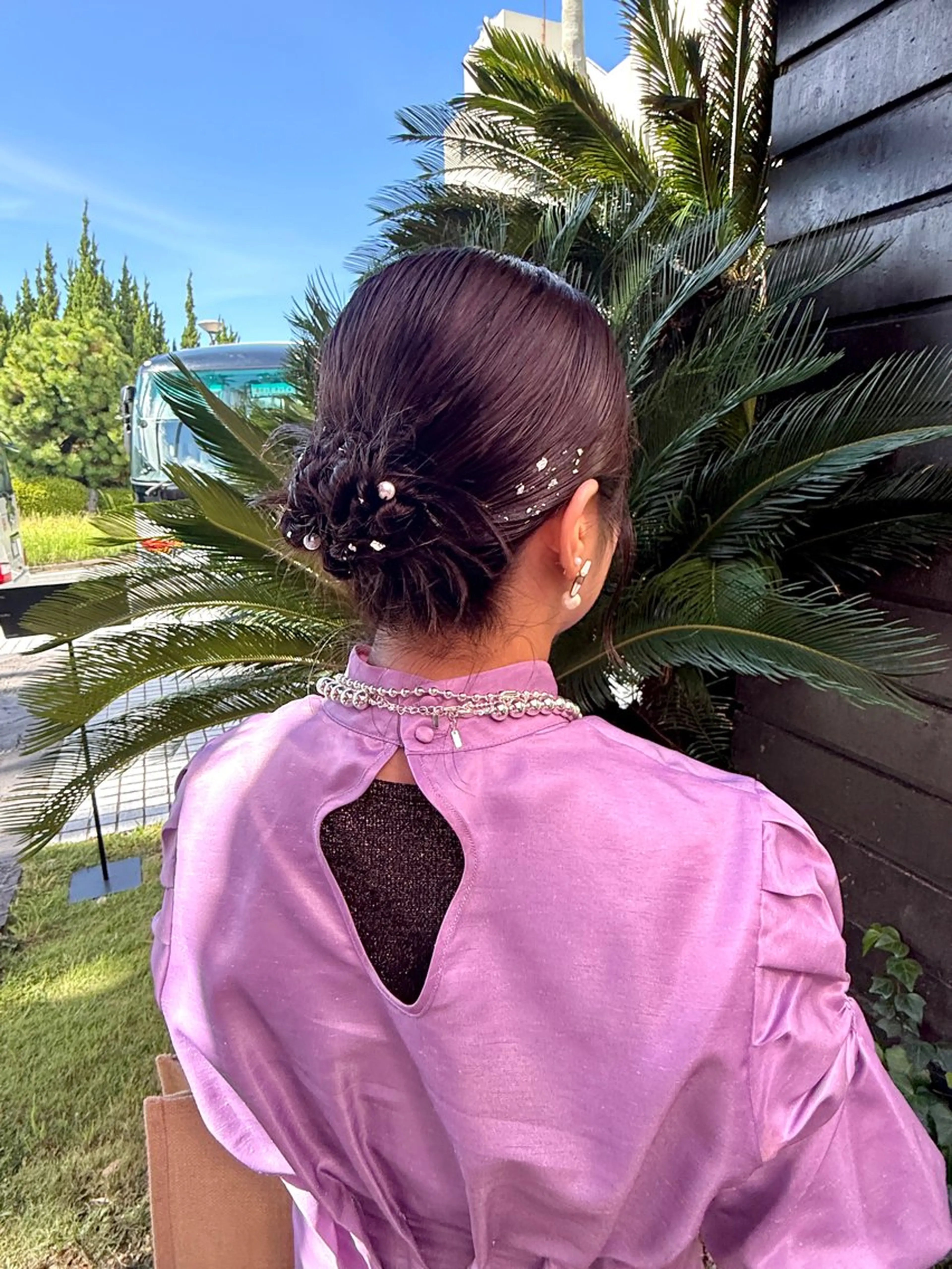 ミディアム ヘアアレンジ 鹿児島 聖来のヘアスタイル