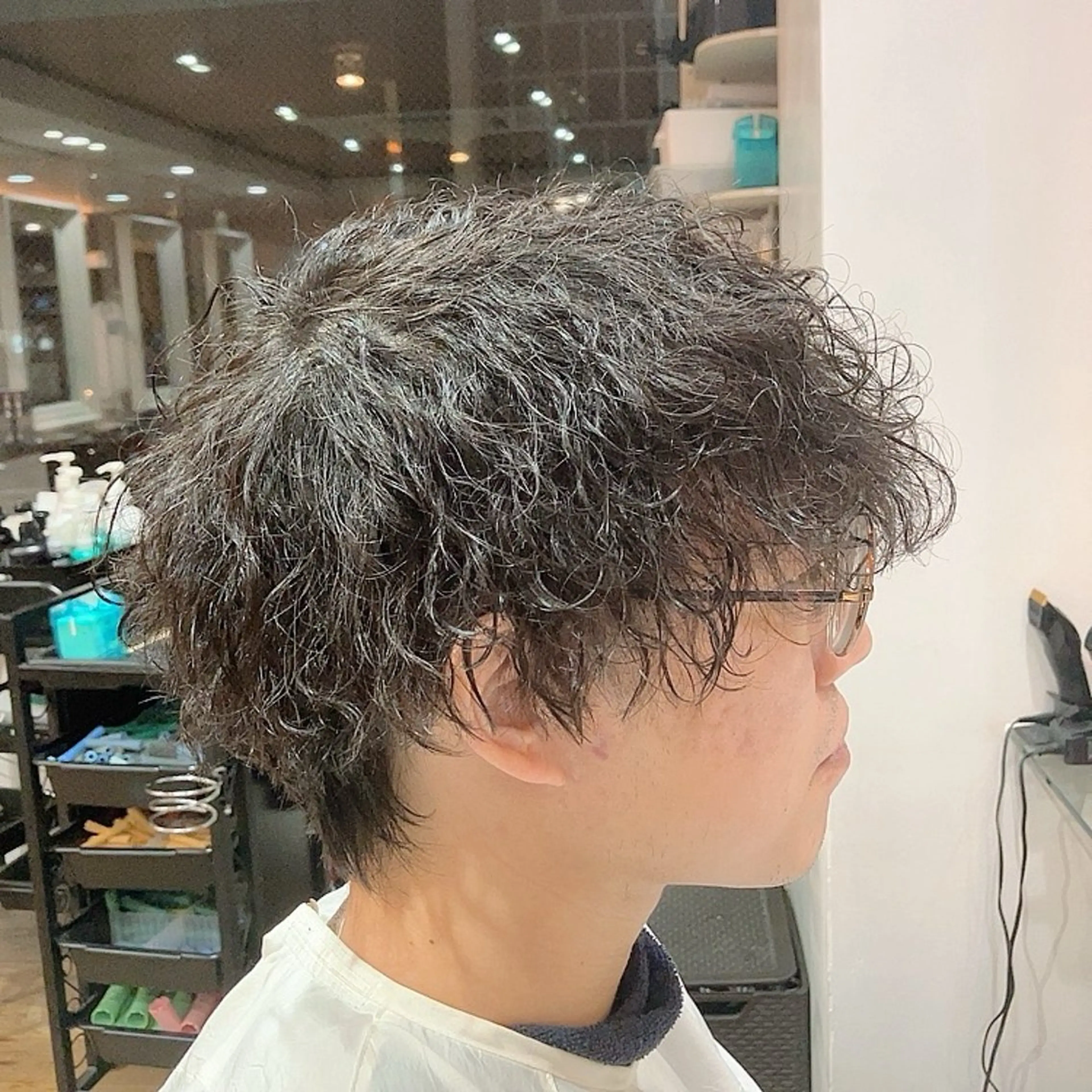 🟦🥈人気No.2🥈メンズカット&波巻きパーマ🌊の写真