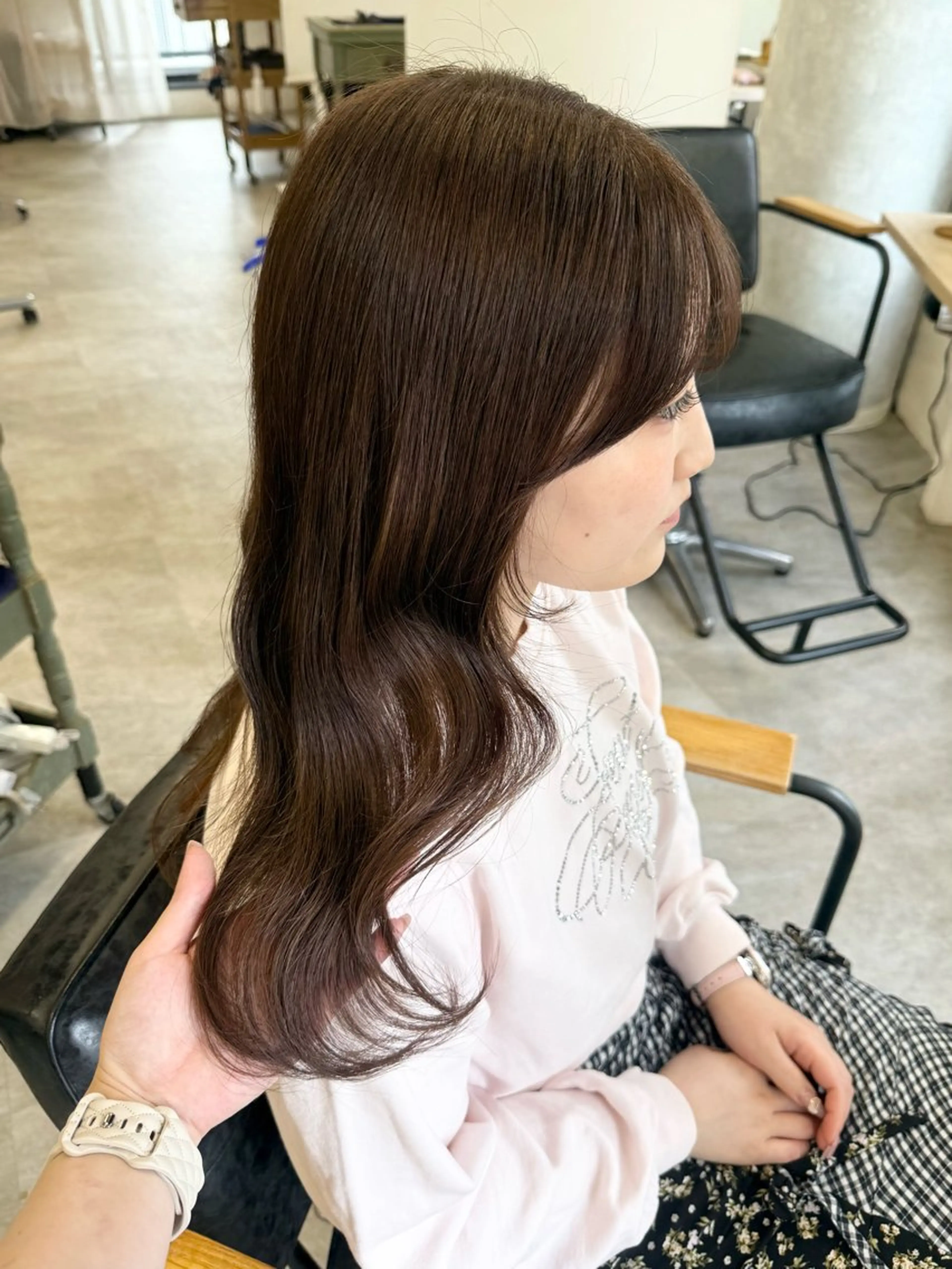 ロング カラー ヘアアレンジ カット ヘアカラー トリートメント Himawari♡ 柔らかいカラーのヘアスタイル