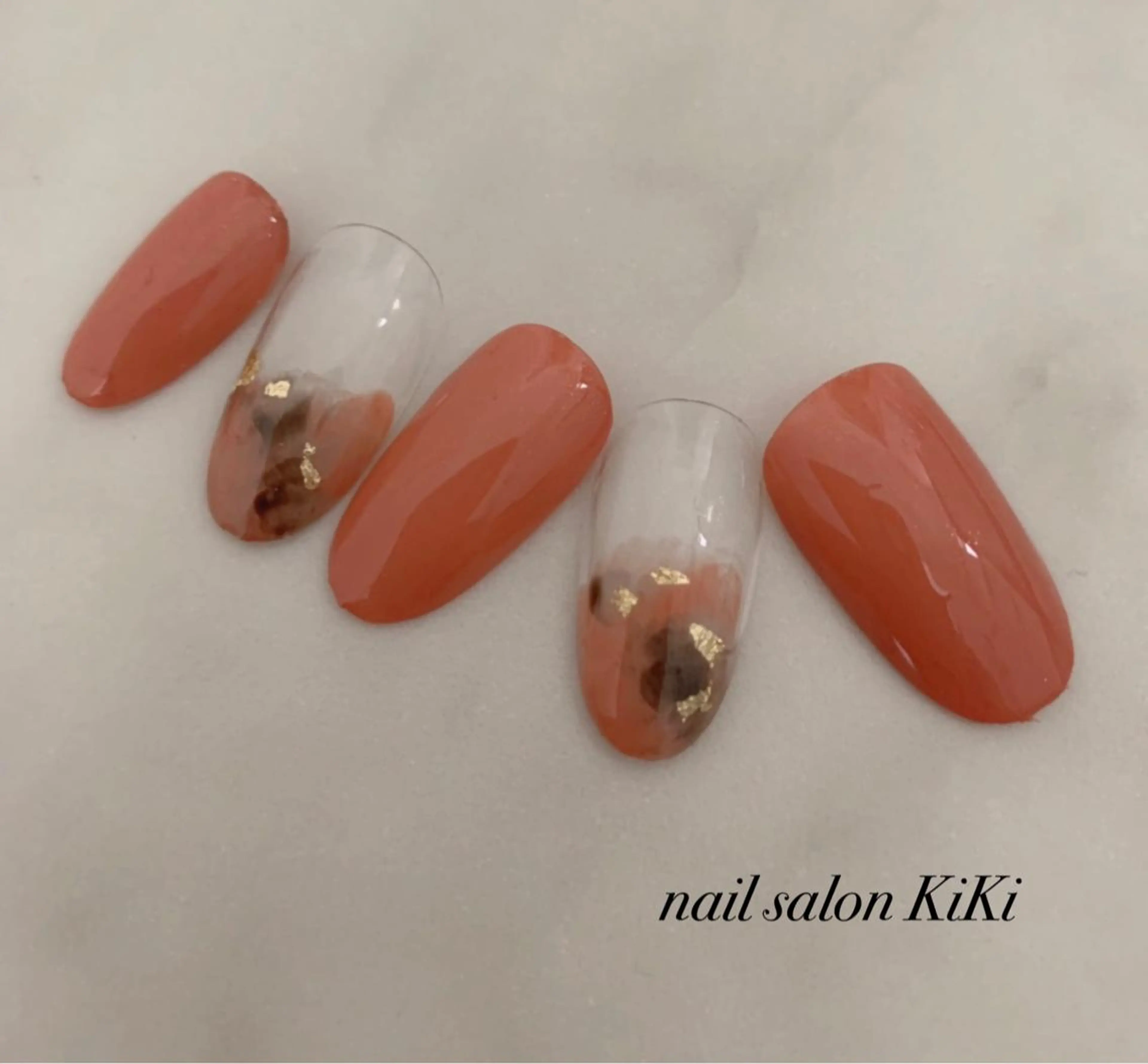 ネイル オレンジ K. KiKiのネイルデザイン
