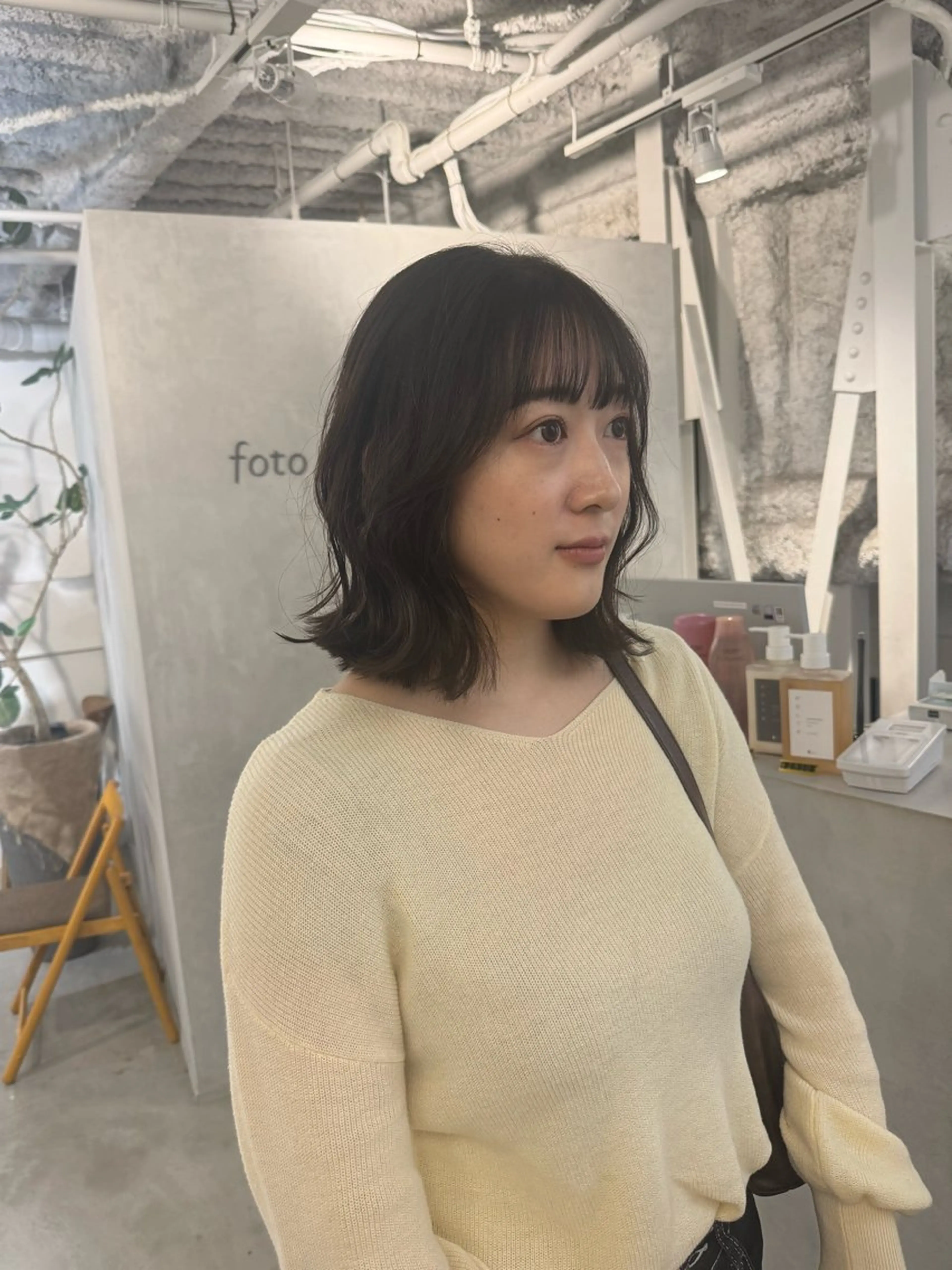 セミロング カット ヘアカラー トリートメント 顔周りcut・ご相談 ＝新宿しずく🇰🇷のヘアスタイル