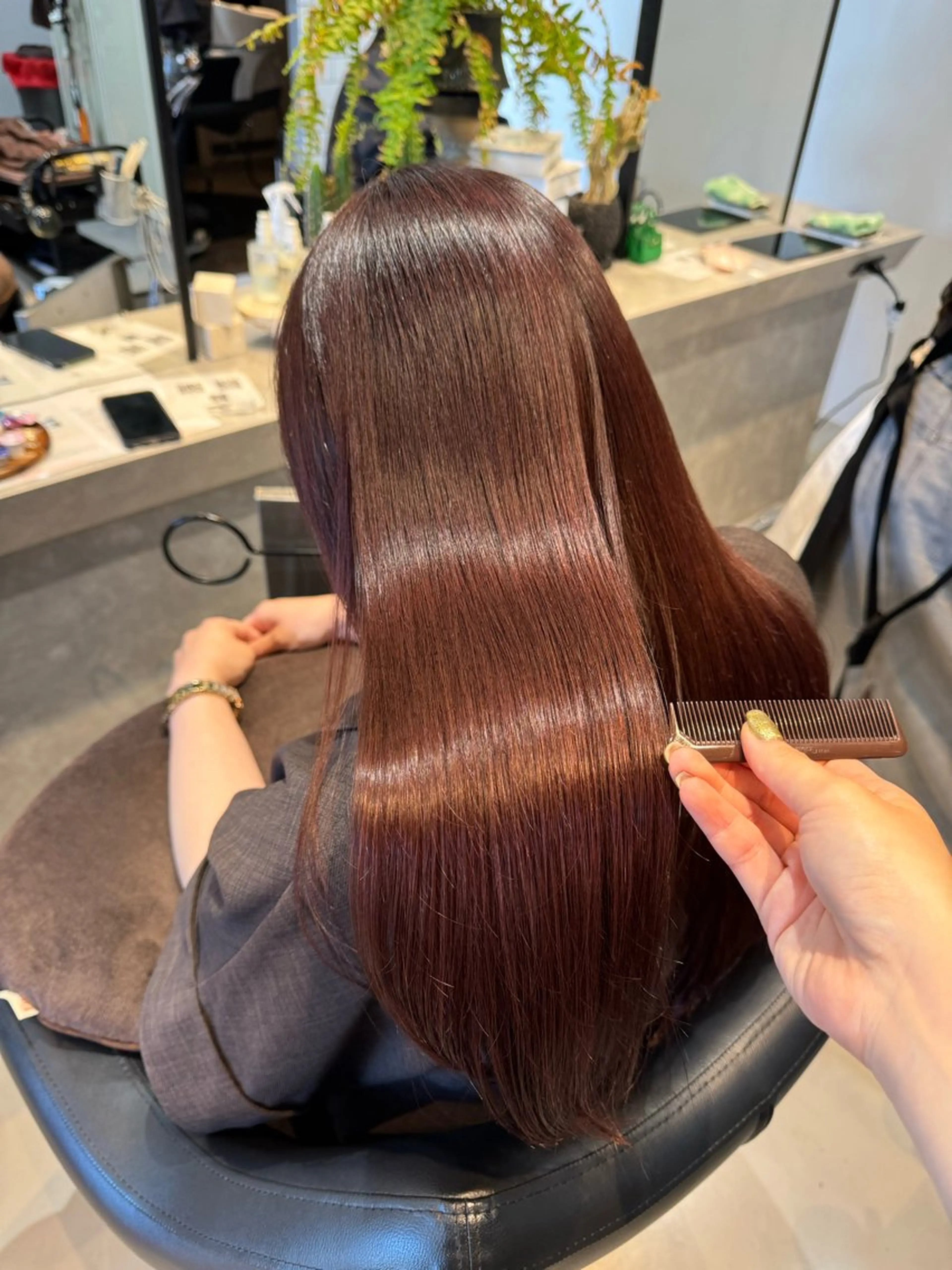 ロング カラー ブリーチ ブリーチなしカラー ピンクカラー 髪質改善 トリートメント カット ヘアカラー トリートメント 髪質改善×艶カラー Haruのヘアスタイル