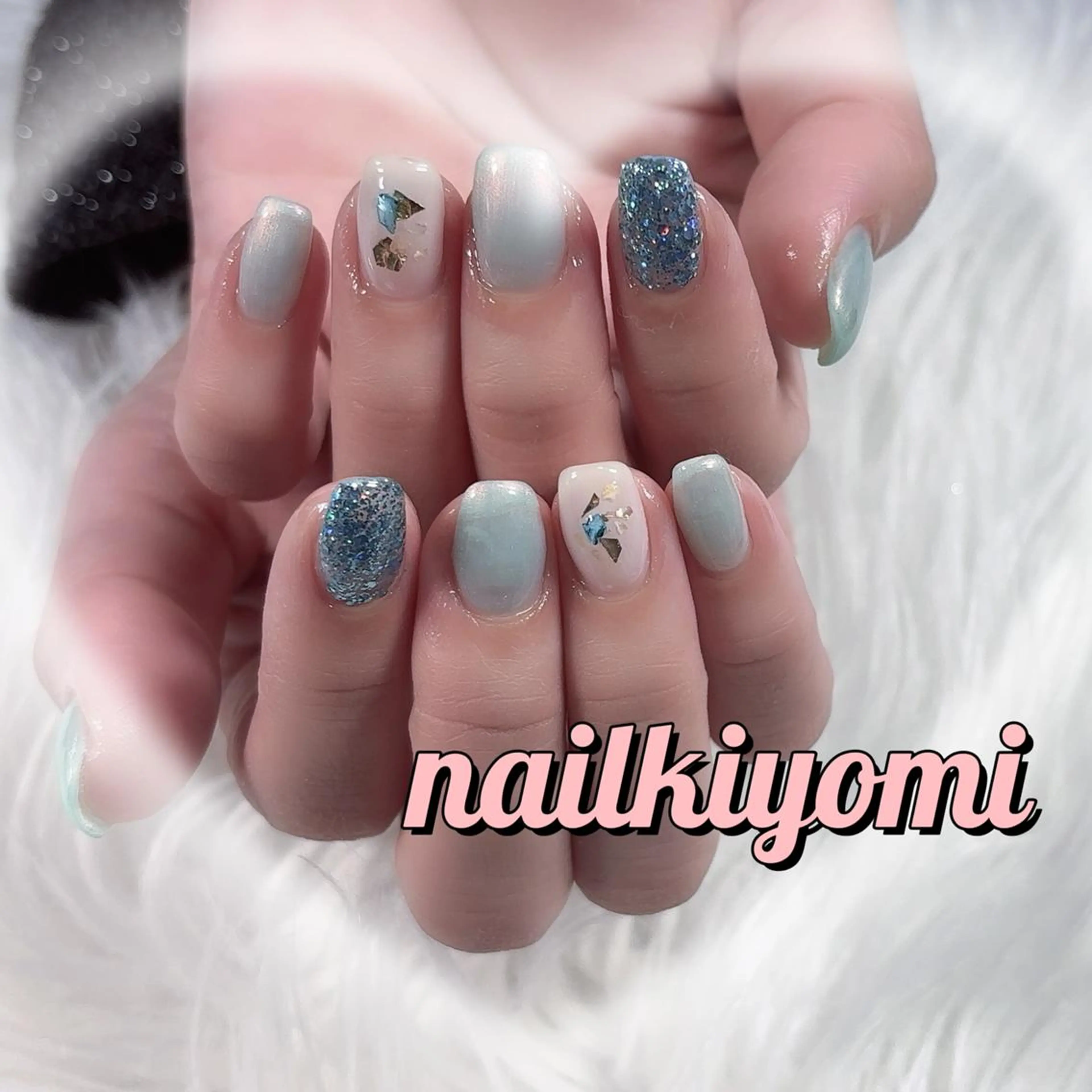 ネイル ロングネイル マグネットネイル 持ち込み 🦋Kiyomi. 🦋のネイルデザイン