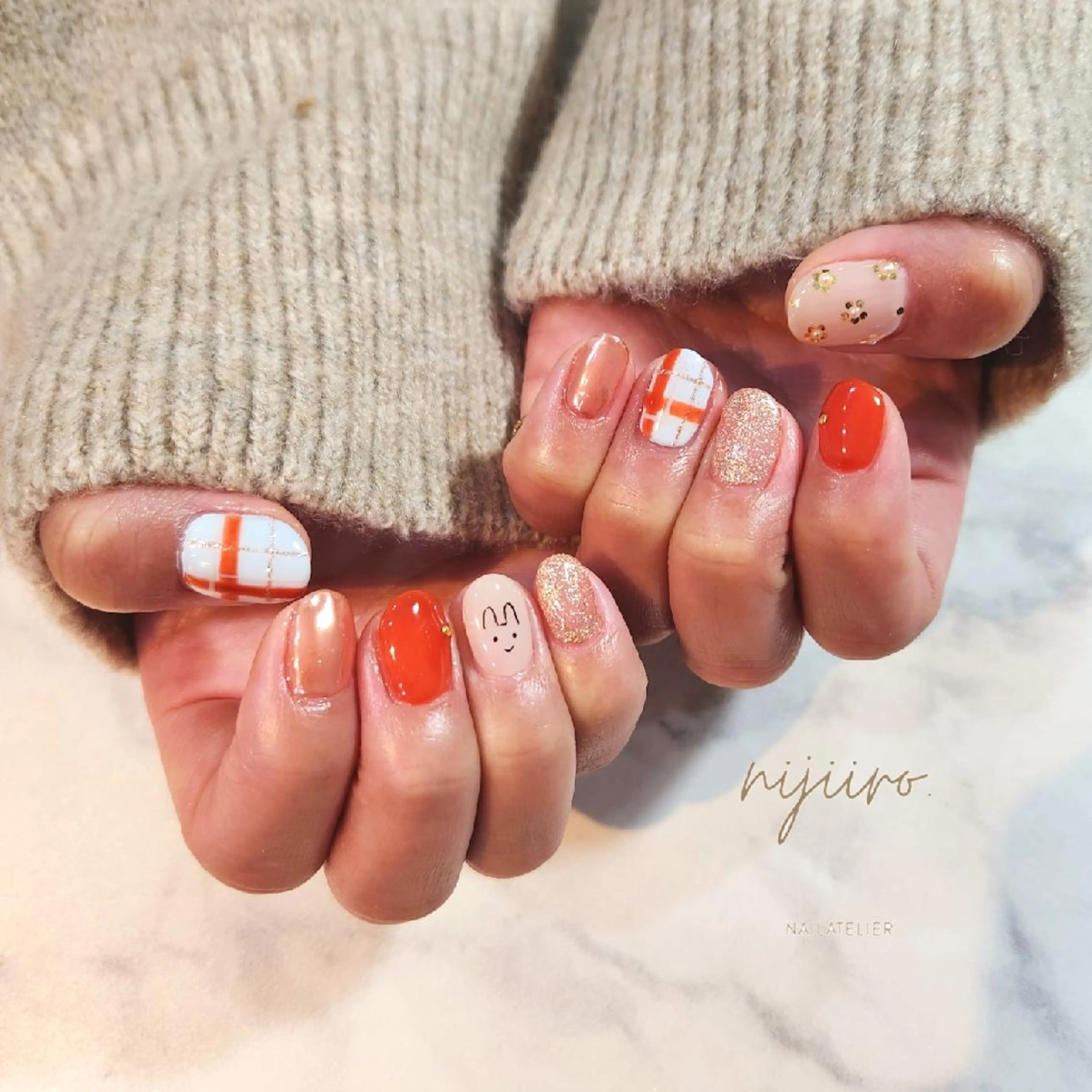 ネイル ハンドネイル nailatelier nijiiro.所属・nijiiro🌈 サトウのネイルデザイン