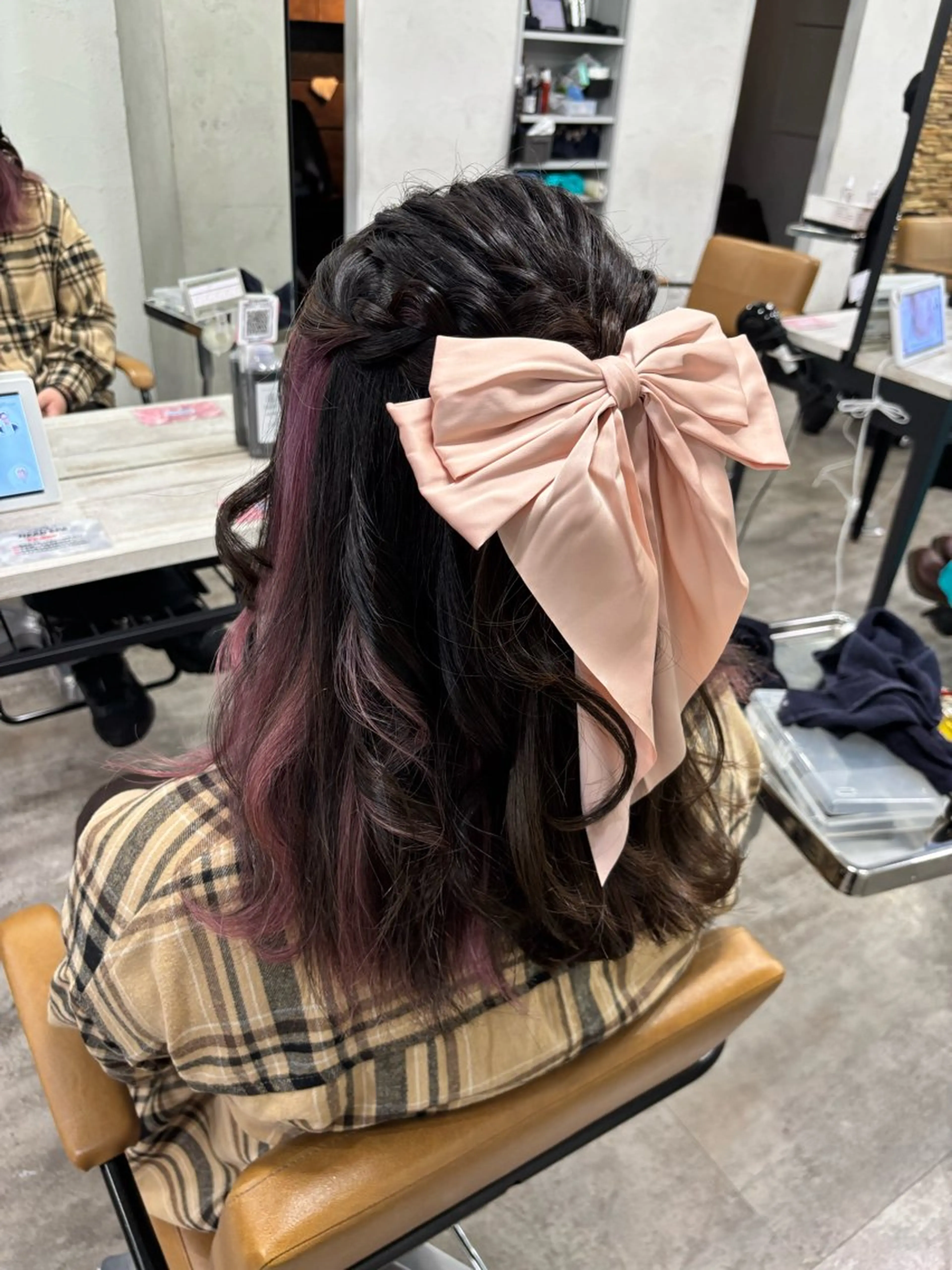 セミロング カラー カット ヘアカラー トリートメント ヘッドスパ ヘアセット ️韓国ヘア／レイヤー カットYūka❤️のヘアスタイル