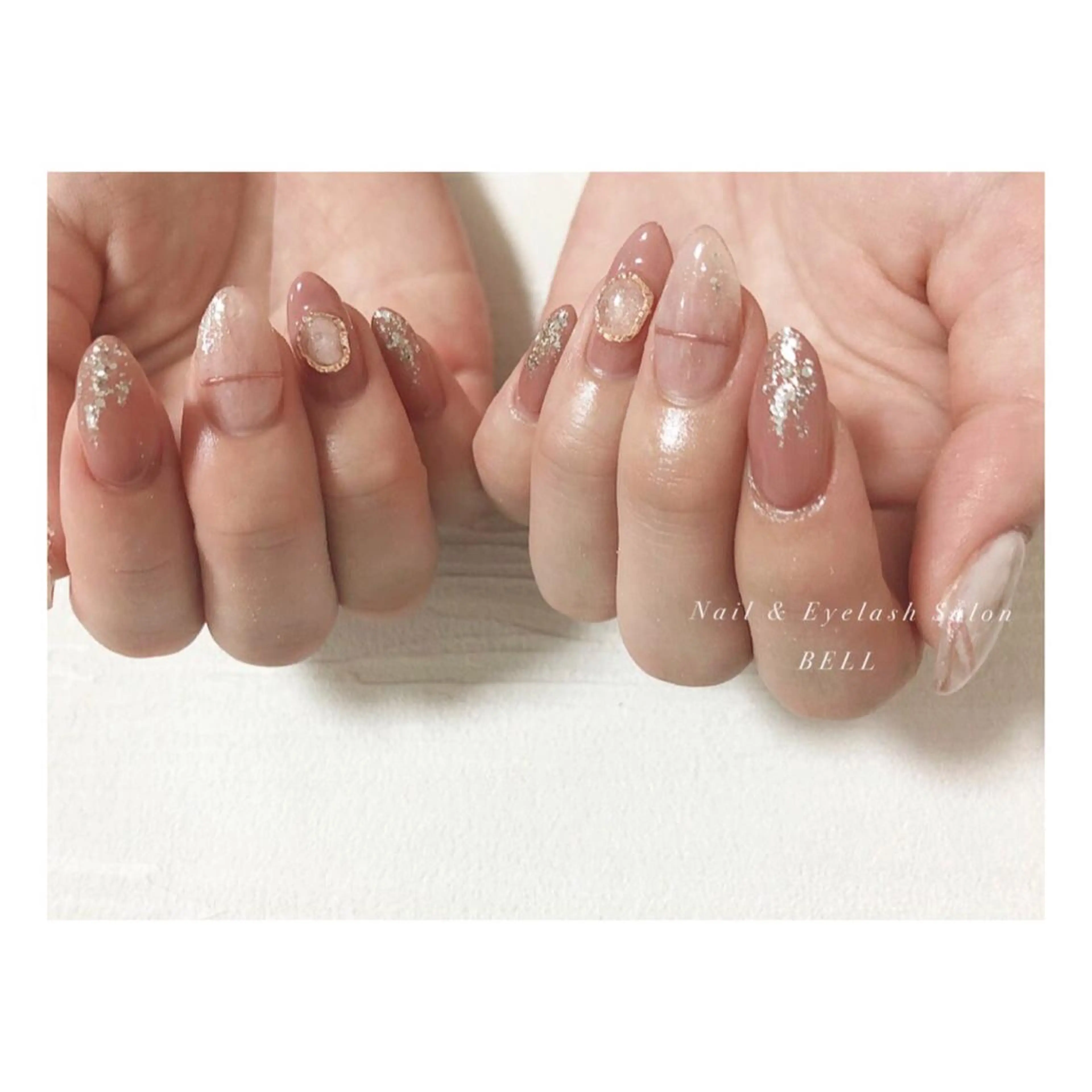 ネイル アートネイル ニュアンスネイル ピンク ピンクベージュ ROI. Ayumi.のネイルデザイン