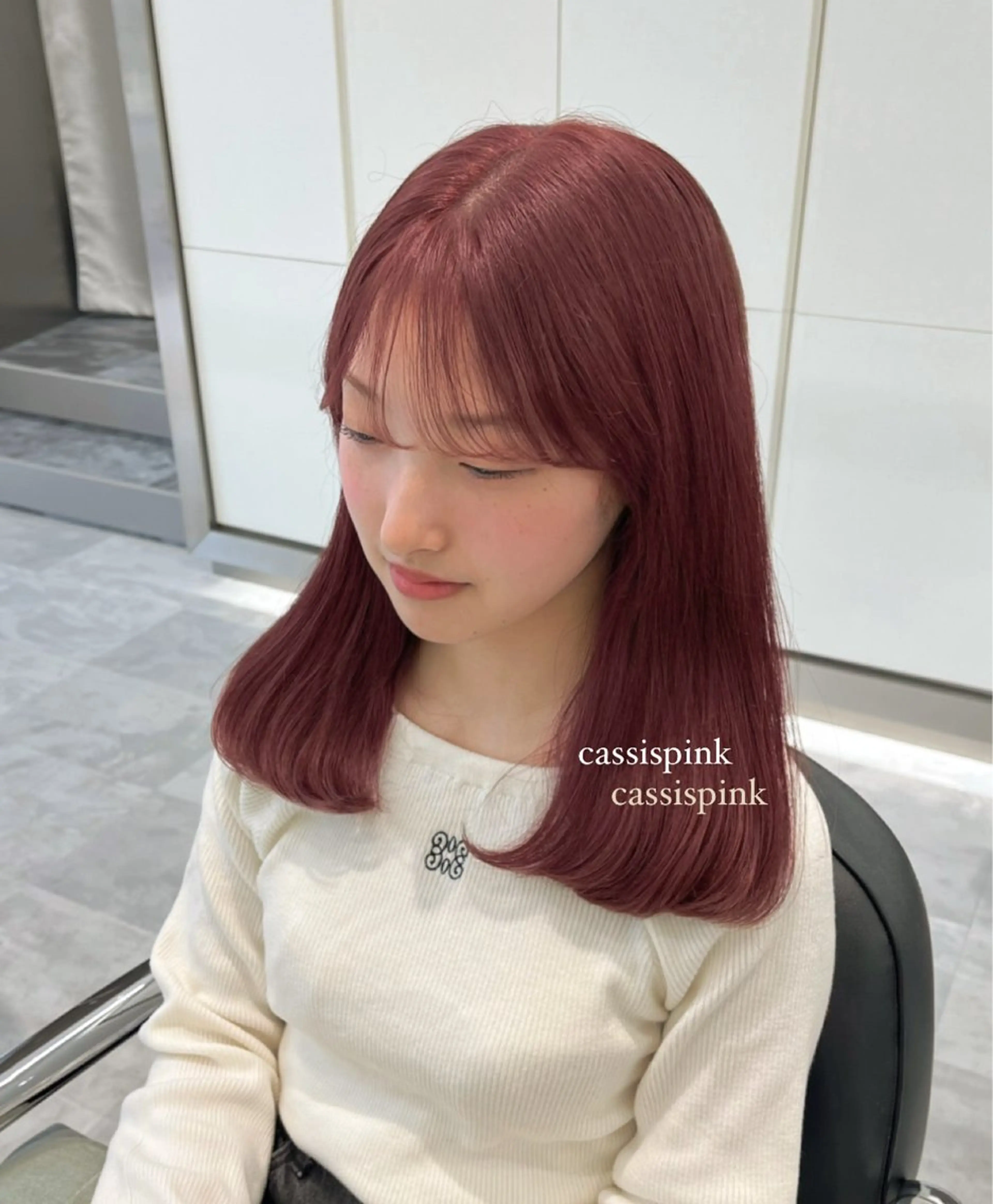 セミロング カラー ヘアカラー ParveMix ♡白神みやびのヘアスタイル