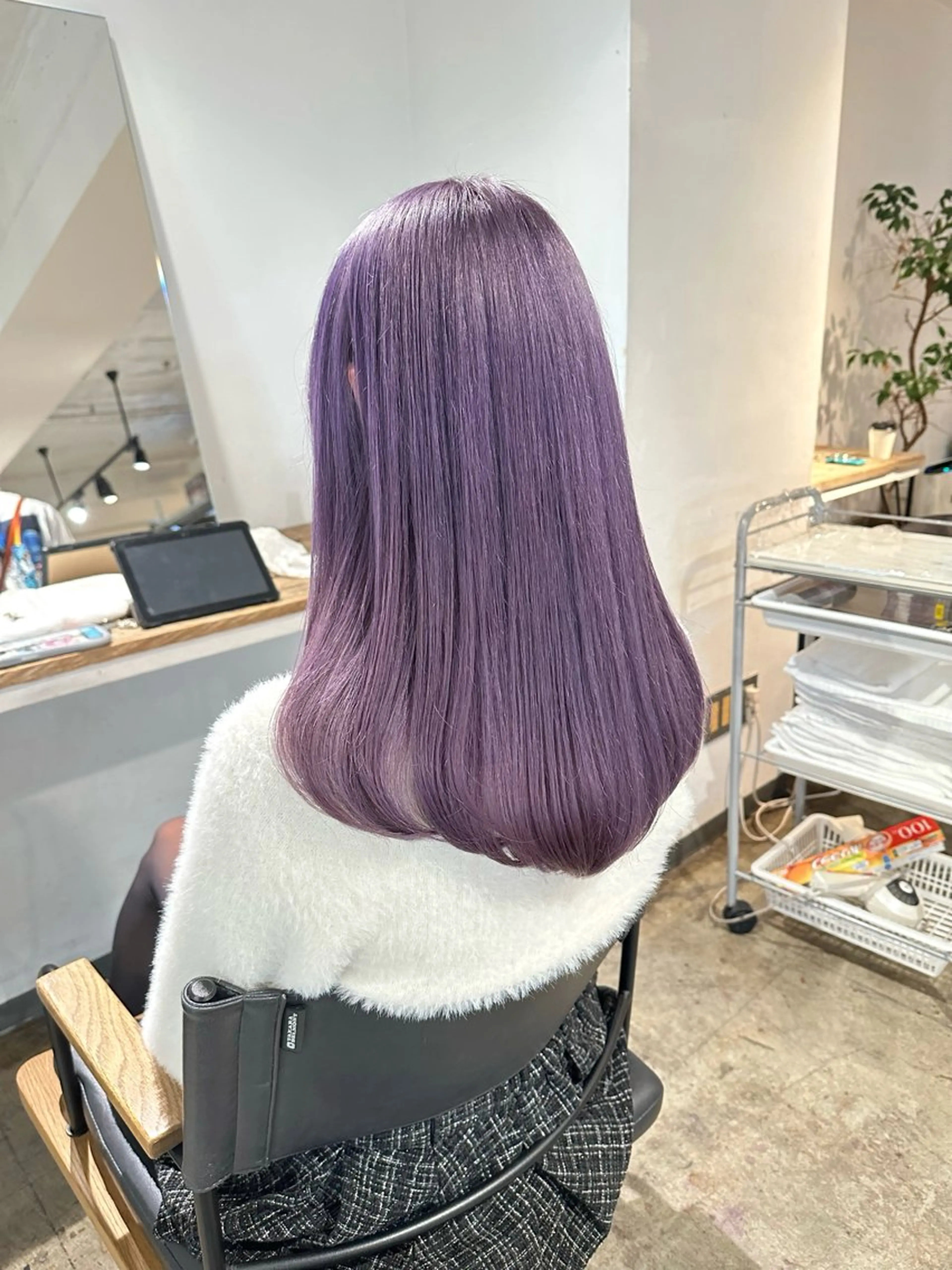 ミディアム カラー ヘアカラー トリートメント ヘアセット ✨艶ブリーチカラー ✨四ノ宮裕己のヘアスタイル