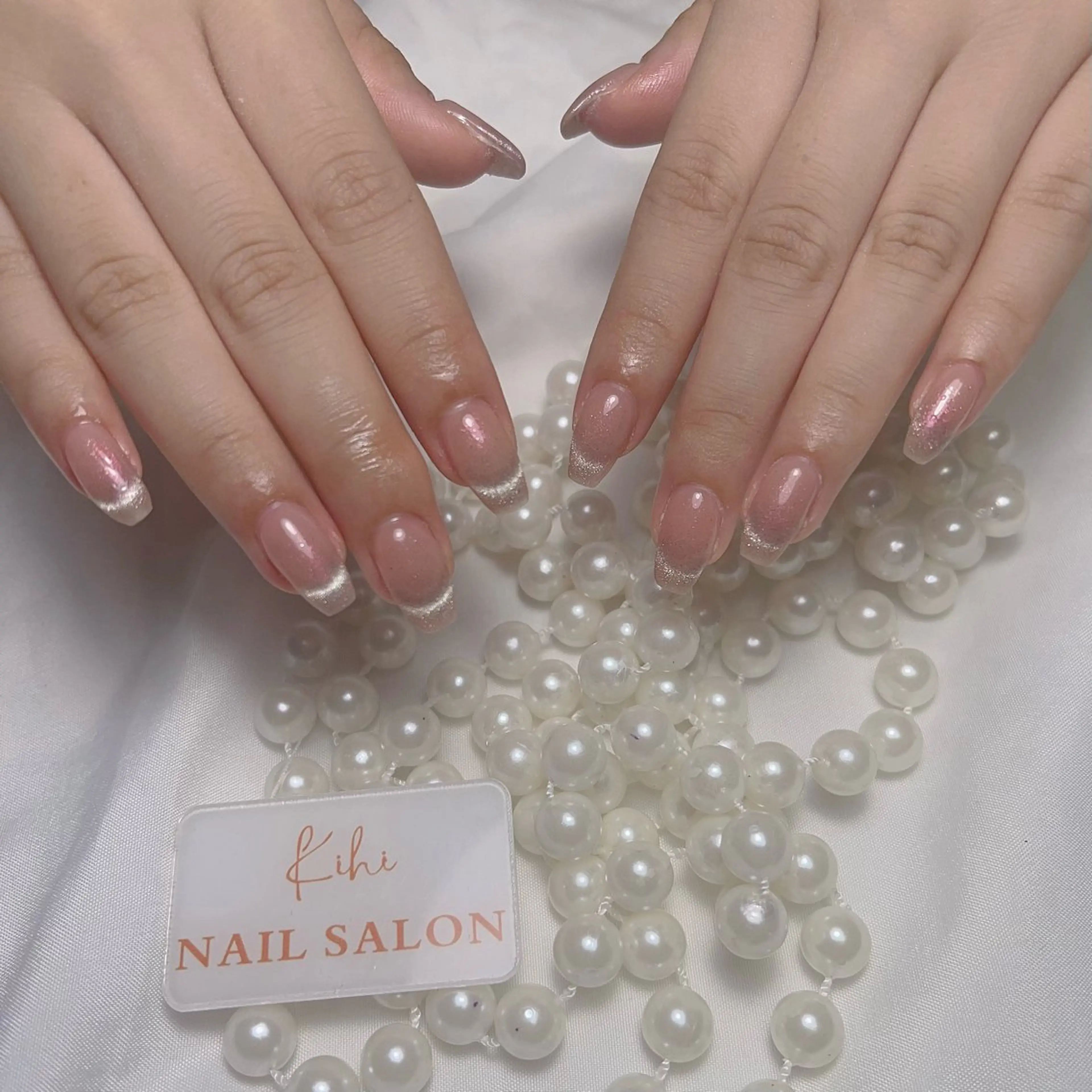 ネイル アートネイル フレンチネイル ジェルネイル グラデーション 韓国ネイル ハンドネイル ハンドケア さくら💮💮 【オフ無料】のネイルデザイン