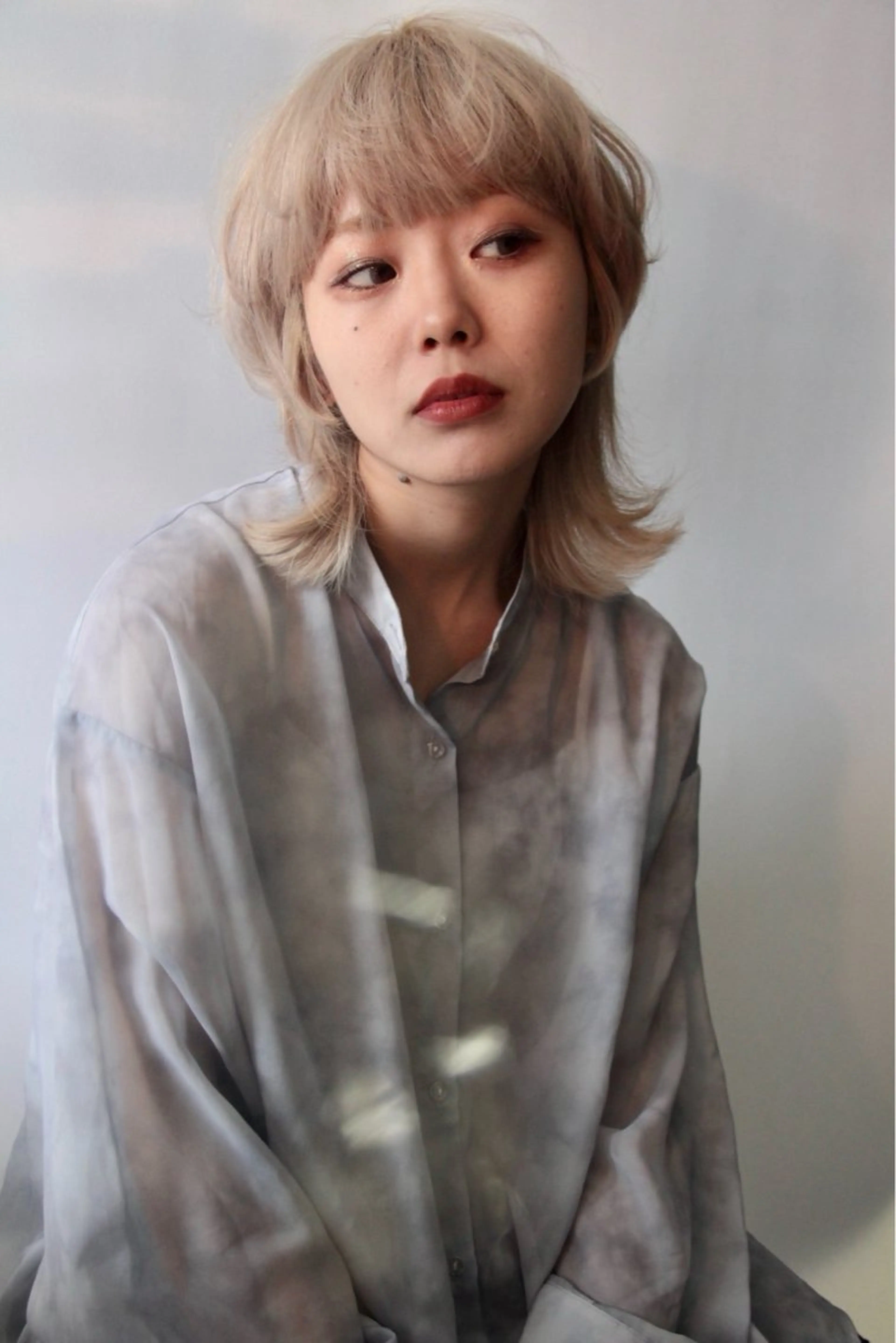 ミディアム カラー ブリーチ ハイトーンカラー ヘアカラー トリートメント 山下恋佳/矢場町/ ブリーチ/ショートのヘアスタイル