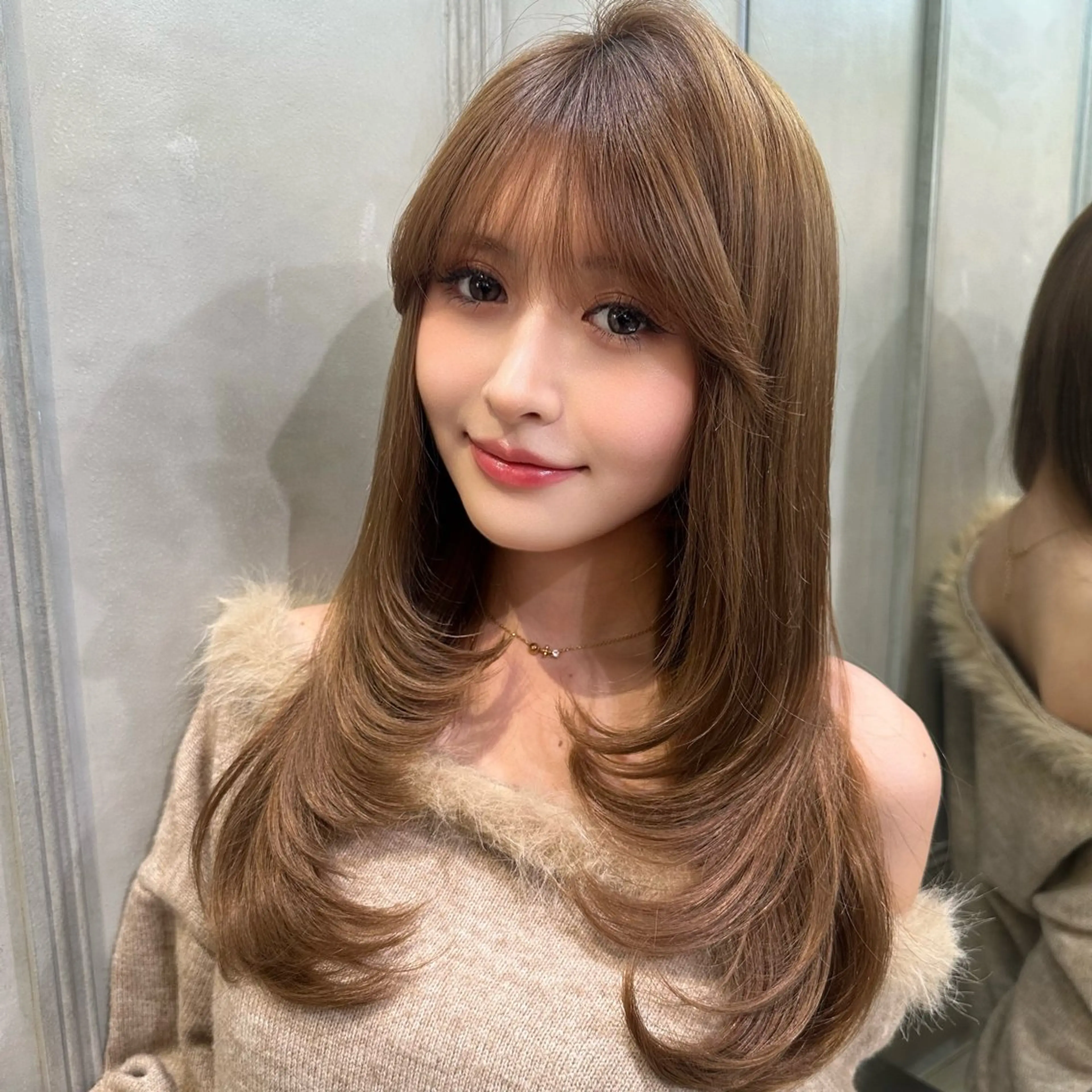 ロング レイヤーカット 縮毛矯正 カット ヘアカラー 縮毛矯正 髪質改善/縮毛矯正 レイヤー/ユウタ👑のヘアスタイル