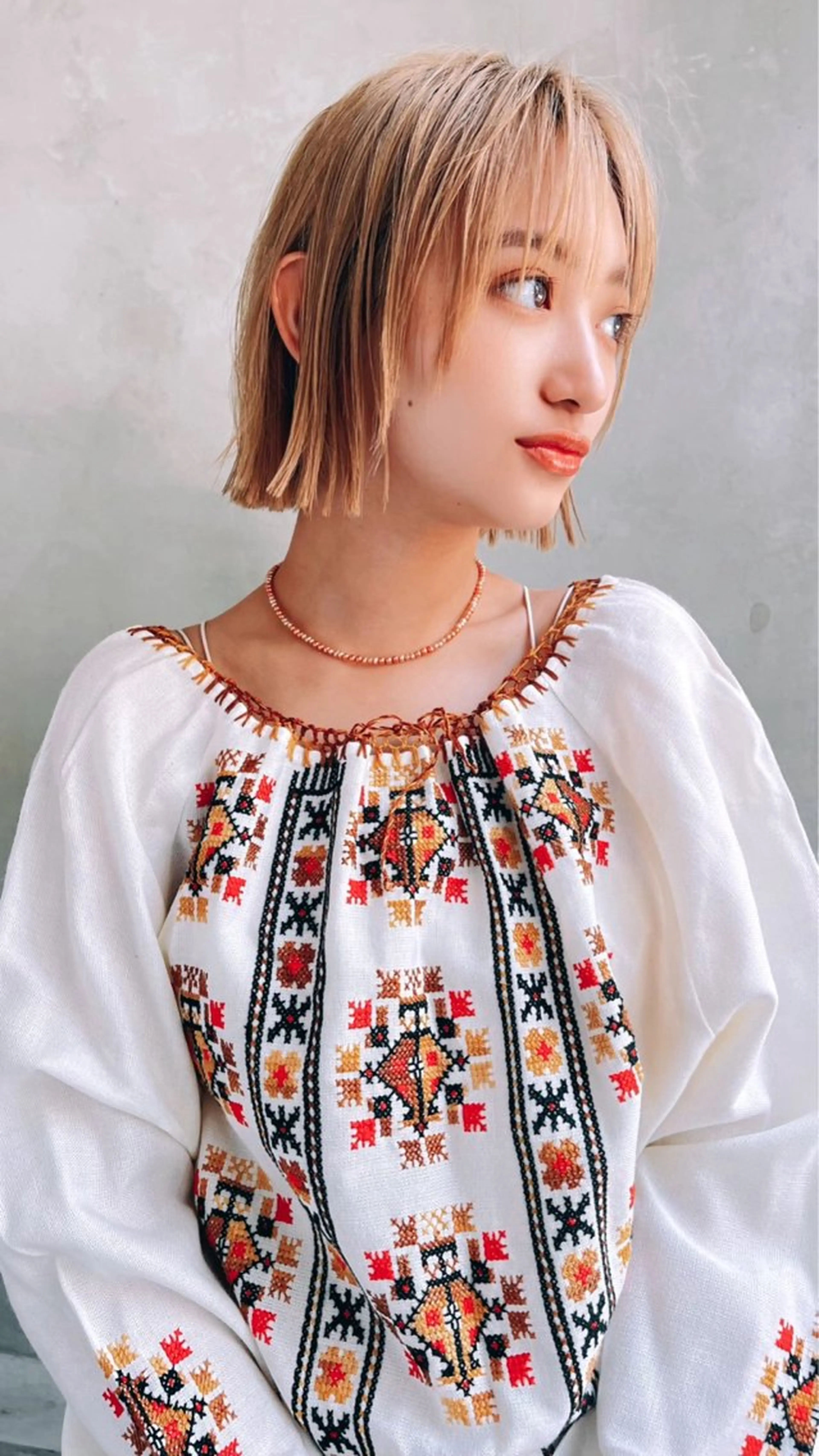 ミディアム カラー ボブ ✨🩷似合わせ🩷✨ ブリーチ🫰🏾前川のヘアスタイル