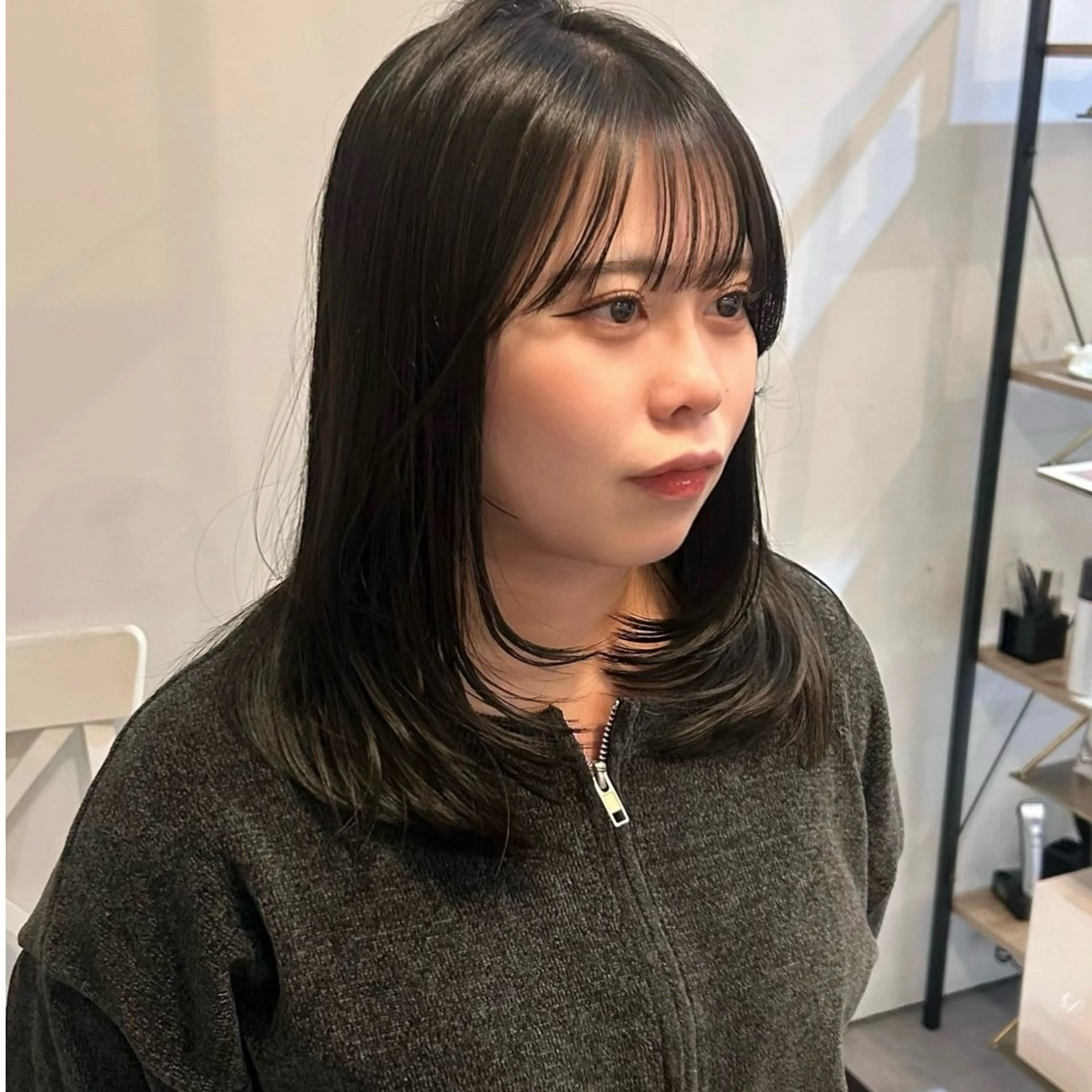 セミロング カラー トリートメント カット ヘアカラー トリートメント Machi ／ Cielのヘアスタイル