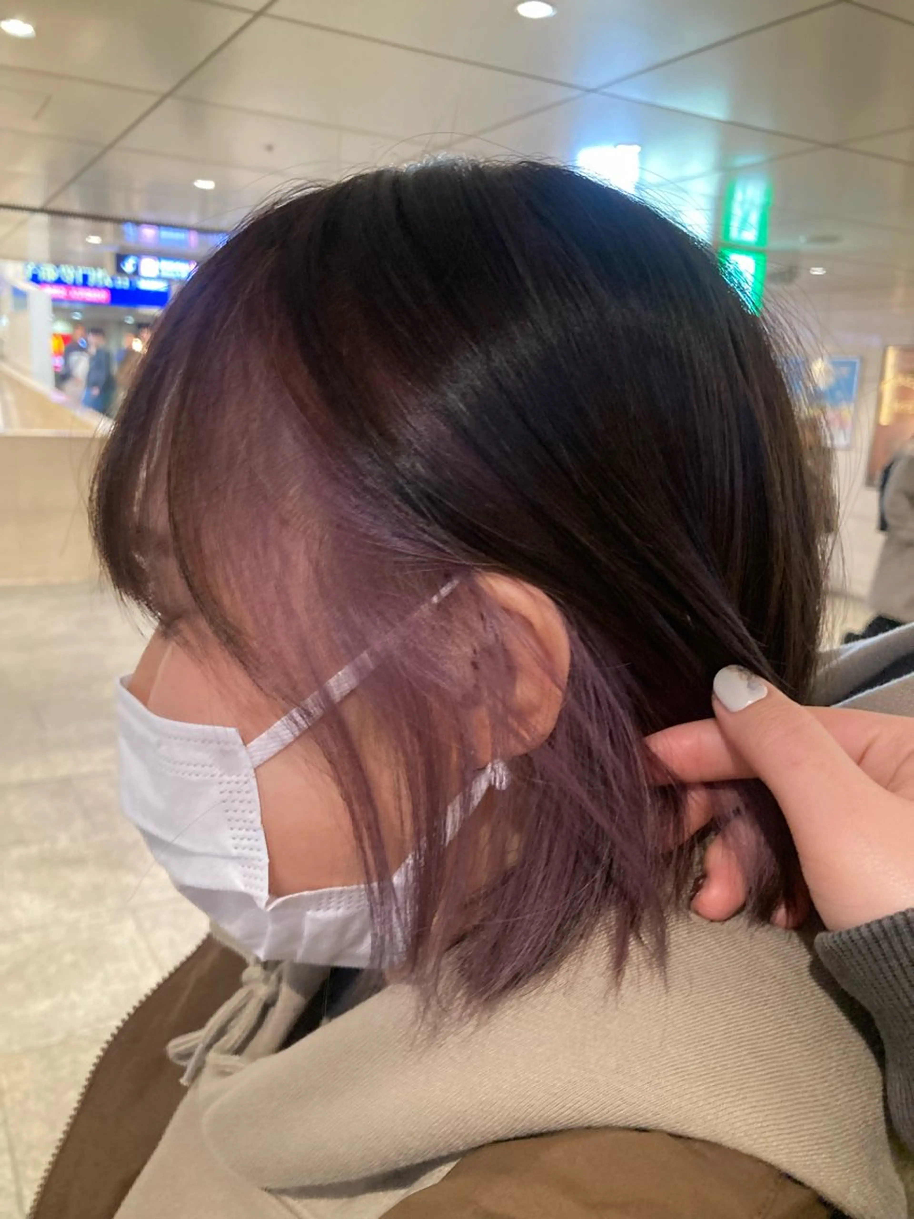 カラー インナーカラー たかなみ りなのヘアスタイル