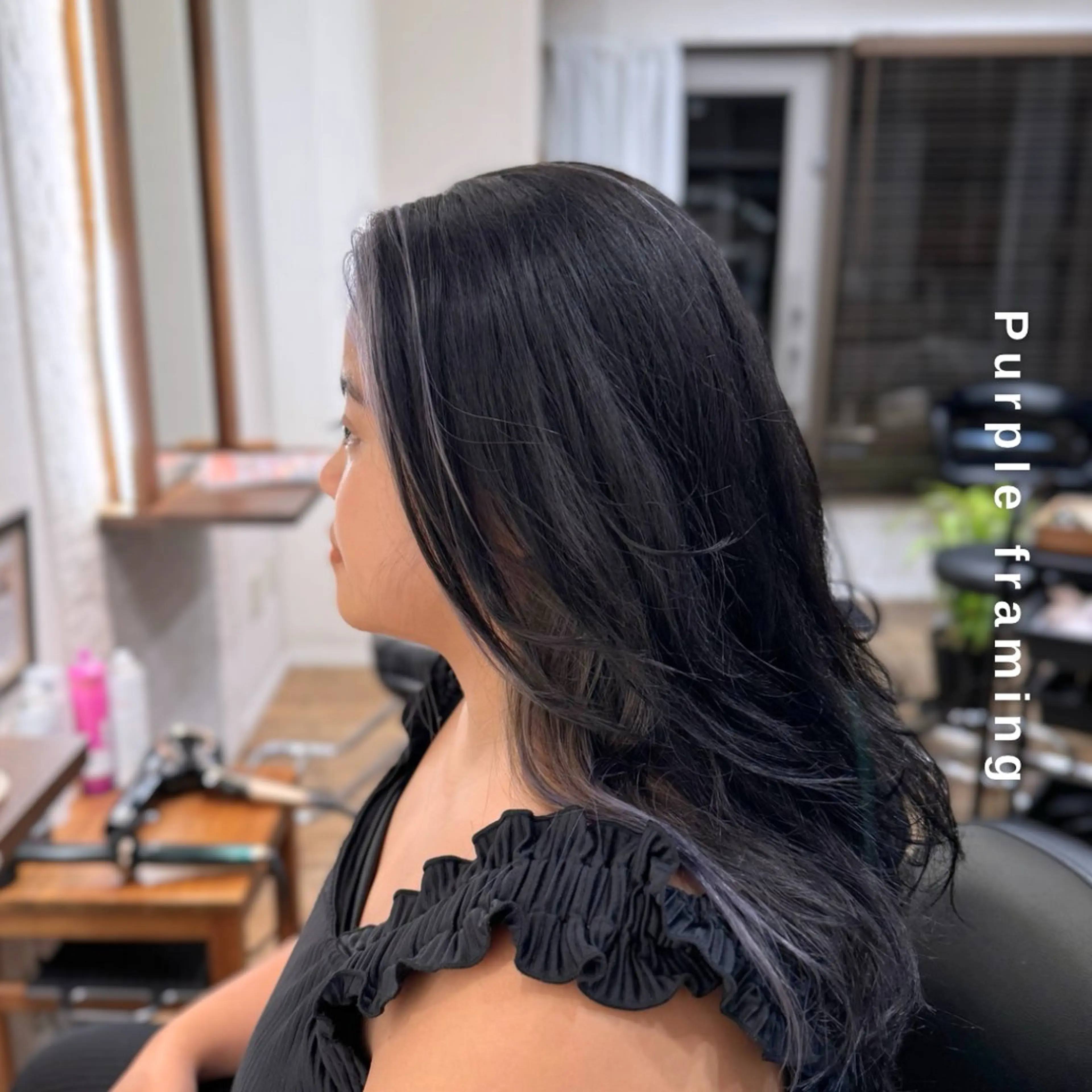 ロング カラー ミストバング  フェイスフレーミング 顔周りカット ヘアカラー トリートメント ヘアセット しんのすけ /モデルさん募集中のヘアスタイル