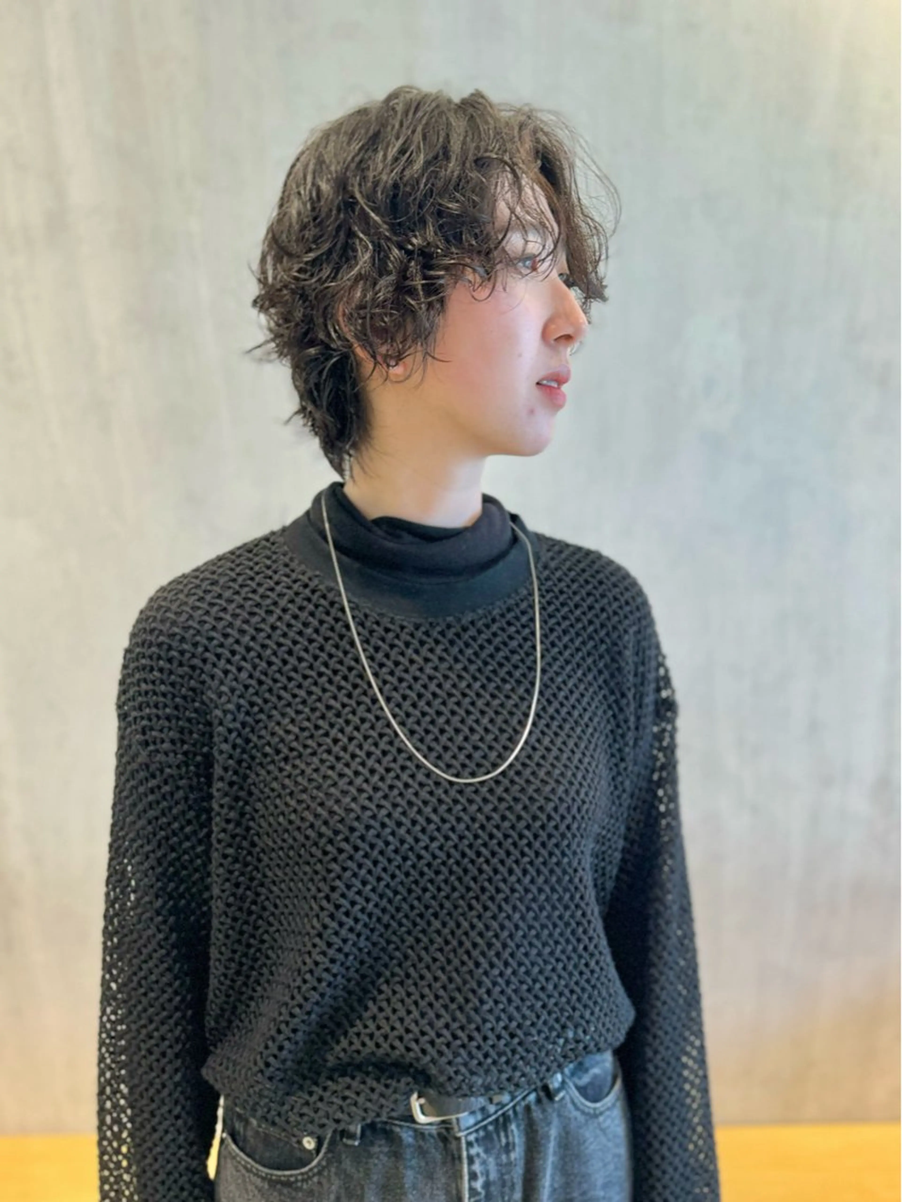 ショート パーマ ショートヘア ウルフカット カット パーマ メンズパーマ/フェ ザーパーマ/古川晴輝のヘアスタイル