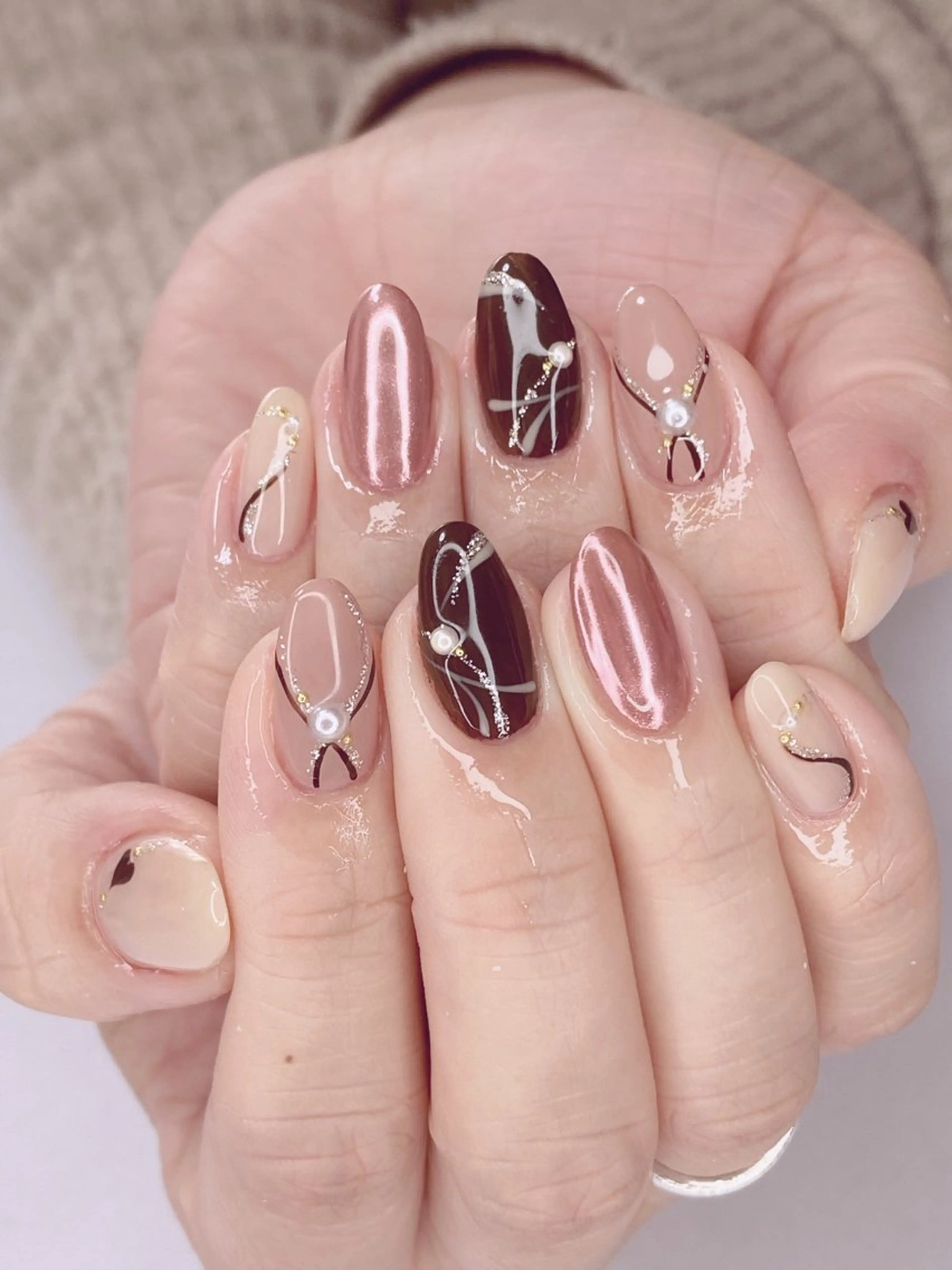 ネイル アートネイル オーロラネイル 桜ネイル クリアネイル フットネイル Ｎail Ｓalon ertiのネイルデザイン