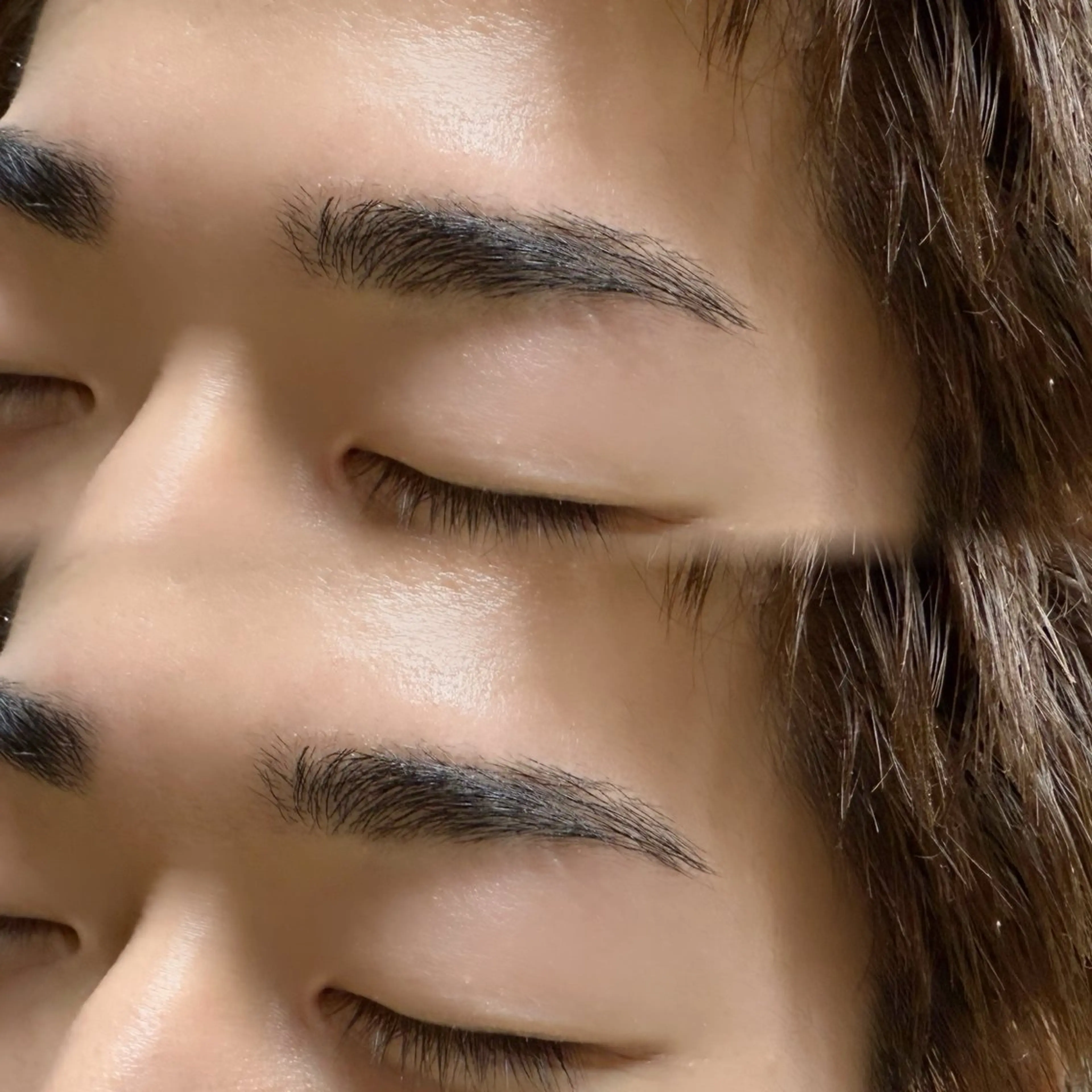 アイブロウ ワックス脱毛 眉カット mai♡マグネット/ ニュアンス/マツパのネイルデザイン