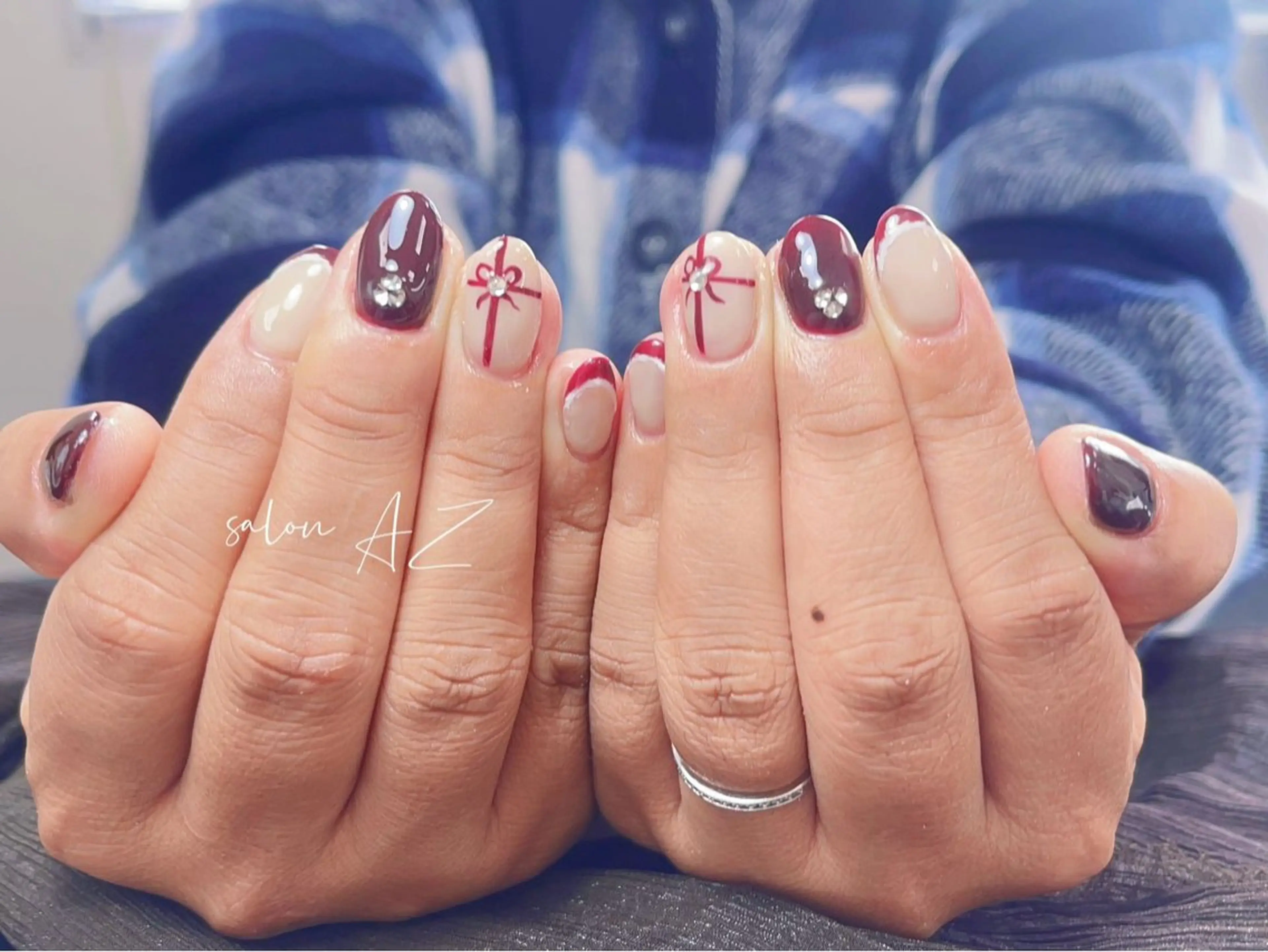 ネイル 冬ネイル クリスマス ハンドネイル salon AZのネイルデザイン