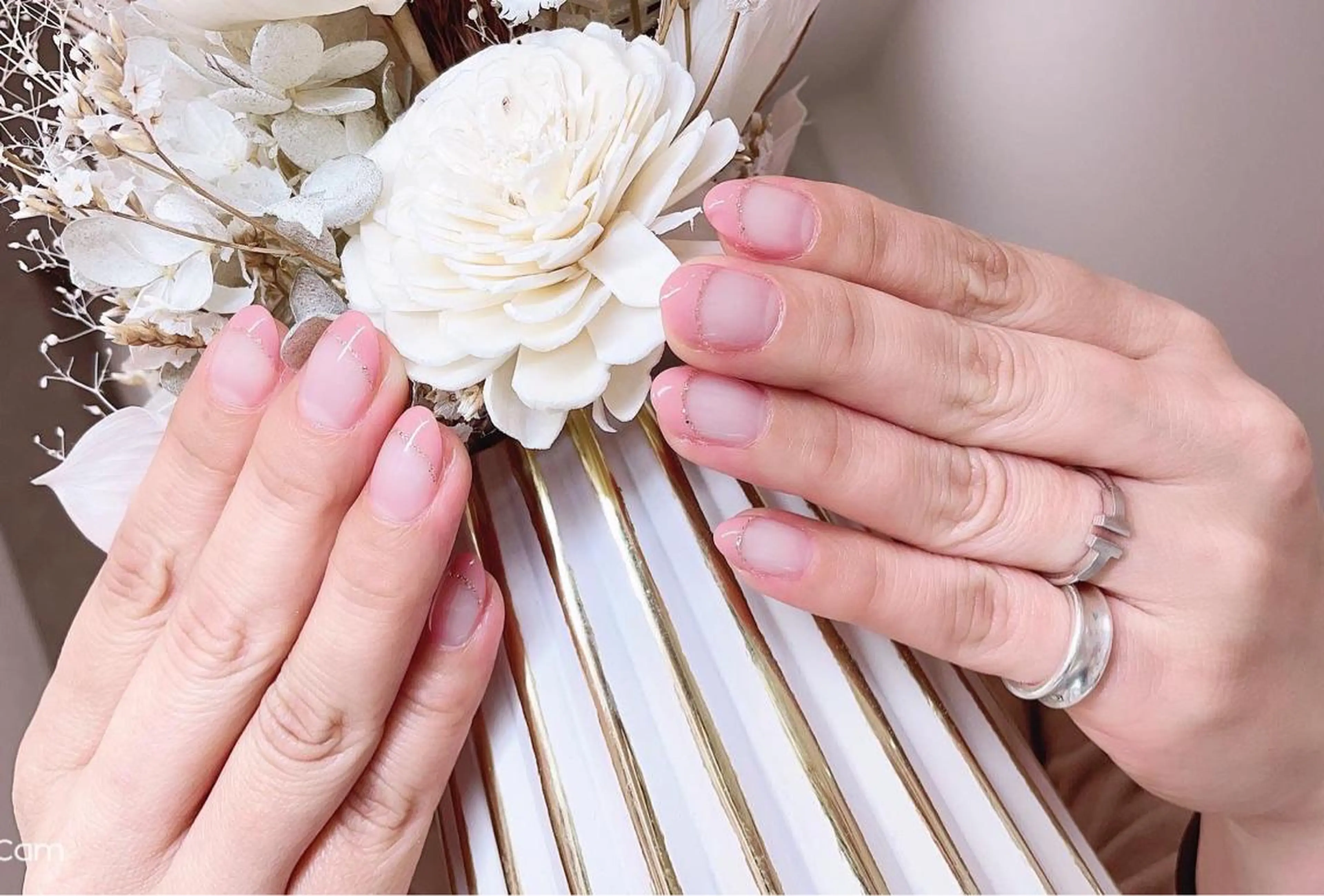 ネイル フレンチネイル ジェルネイル ハードジェル ロングネイル ニュアンスネイル Lilas Nailのネイルデザイン