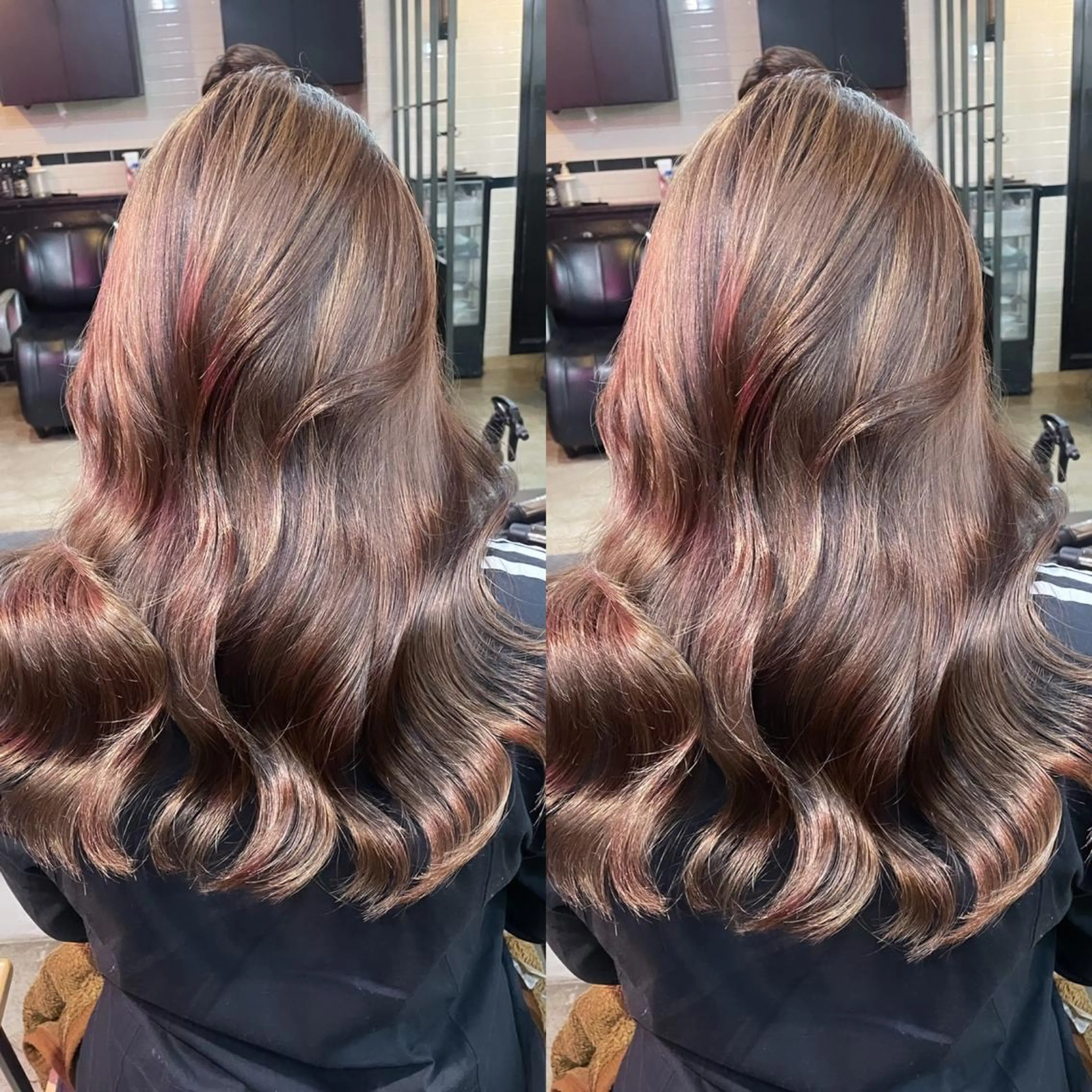 セミロング カラー ヘアアレンジ 韓国レイヤー/ツヤ髪 🤍kosuke🤍のヘアスタイル