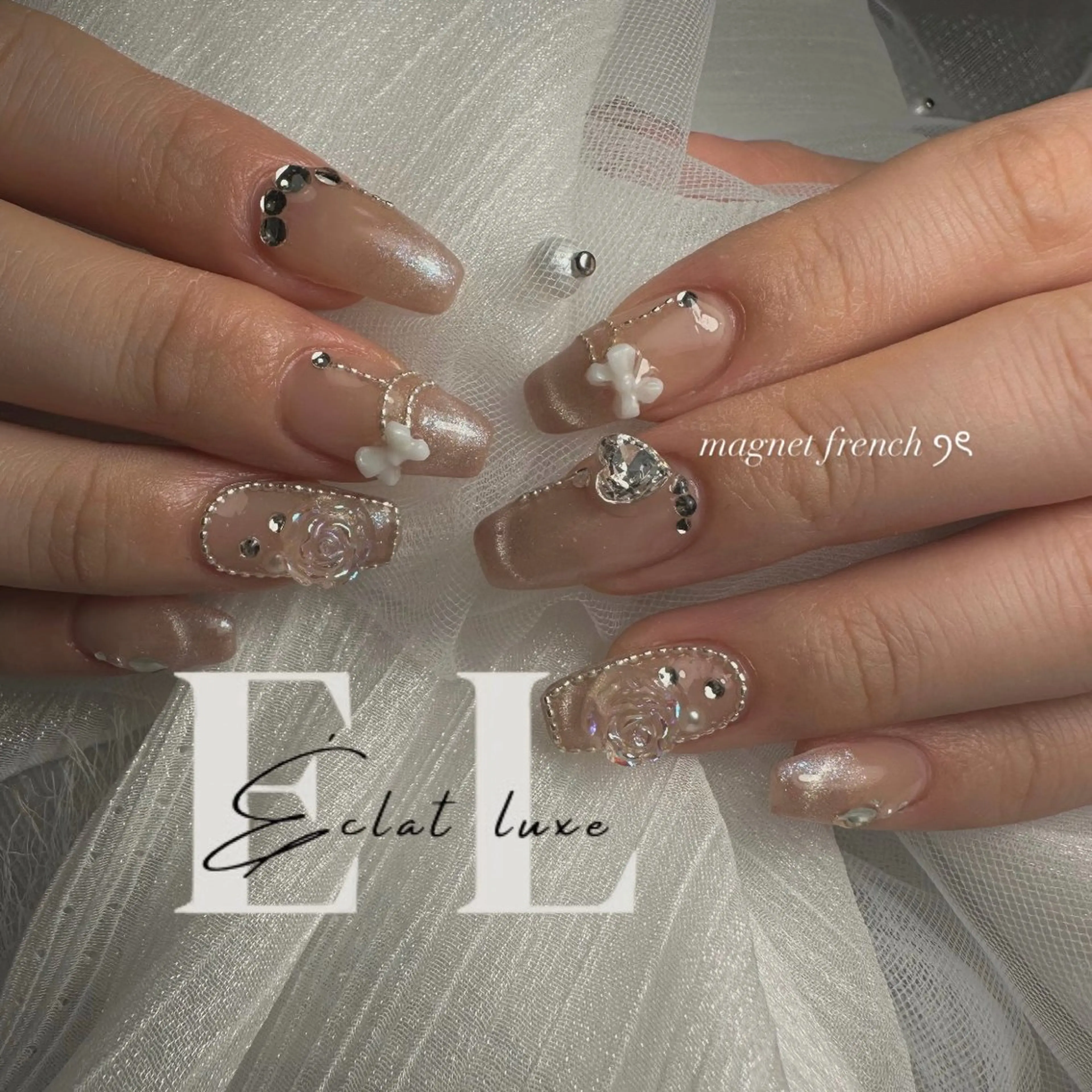 ネイル 韓国ネイル マグネットネイル ニュアンスネイル オフィスネイル ワンホンネイル 倉石 百恵のネイルデザイン