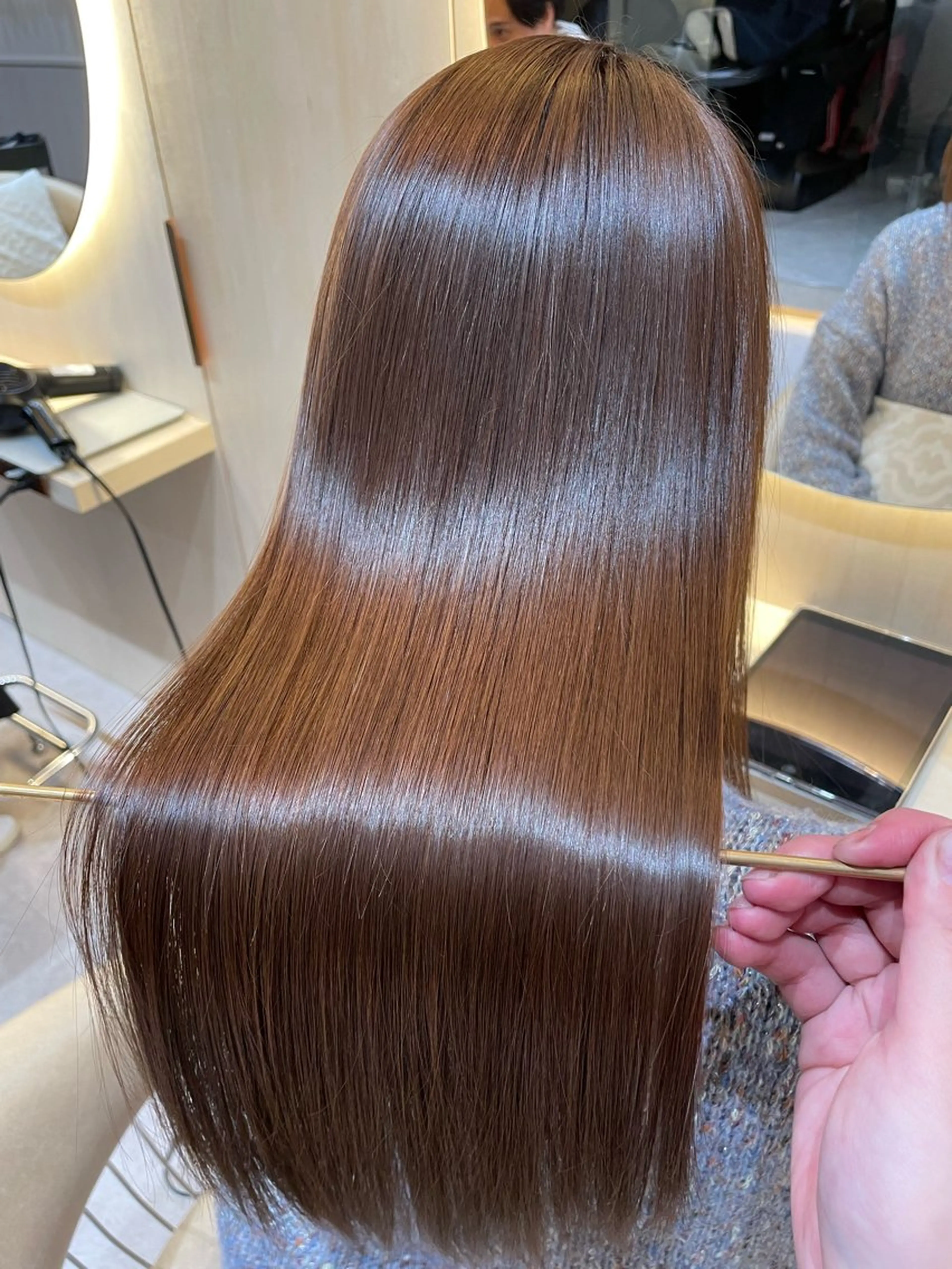 ロング カット ヘアカラー 縮毛矯正 レイヤー❣️縮毛矯 川村利幸のヘアスタイル