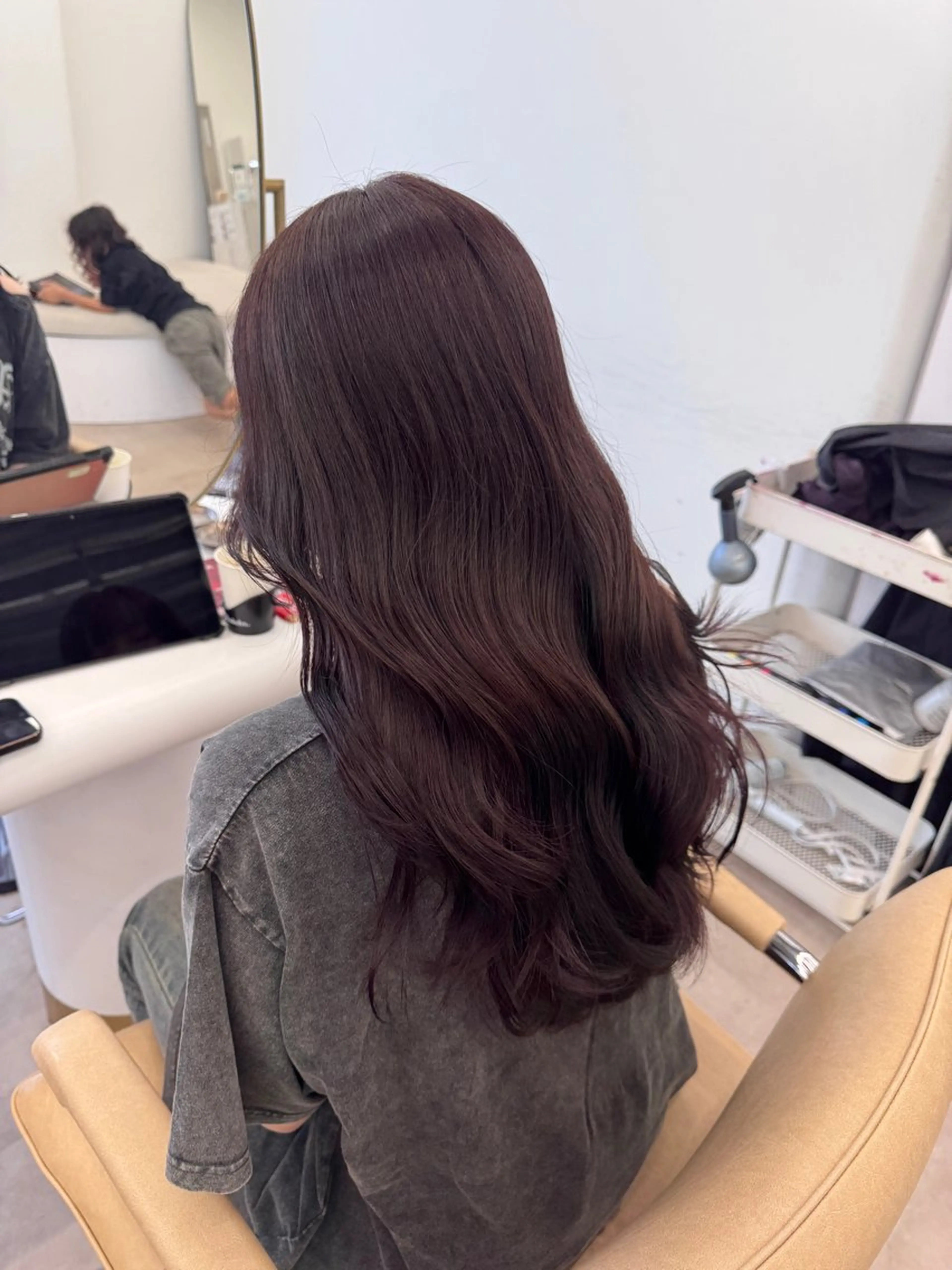 ロング ヘアカラー 透明感カラー🫧⌇ AO🫐🩵のヘアスタイル