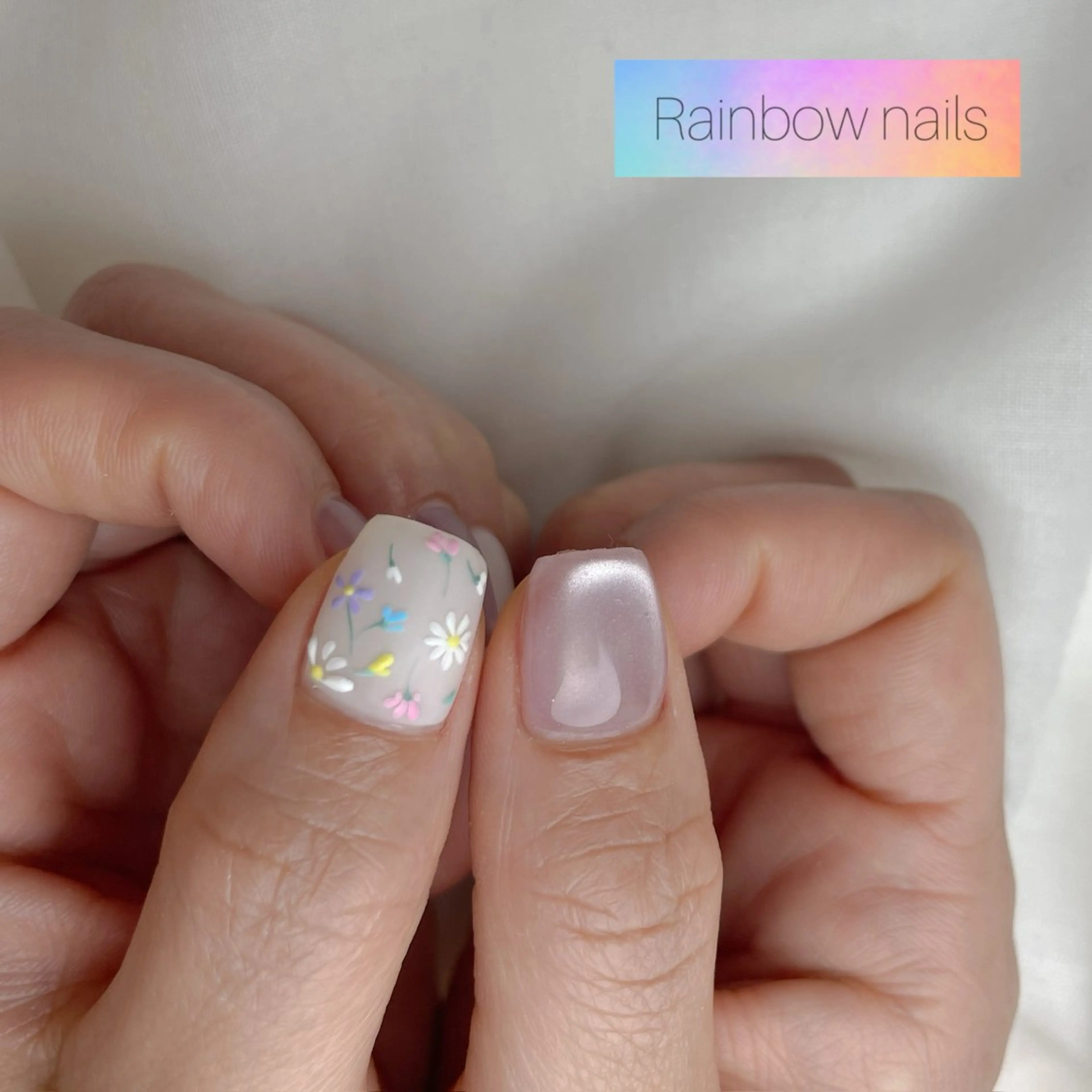 ネイル Rainbow nailsくろちゃんのネイルデザイン