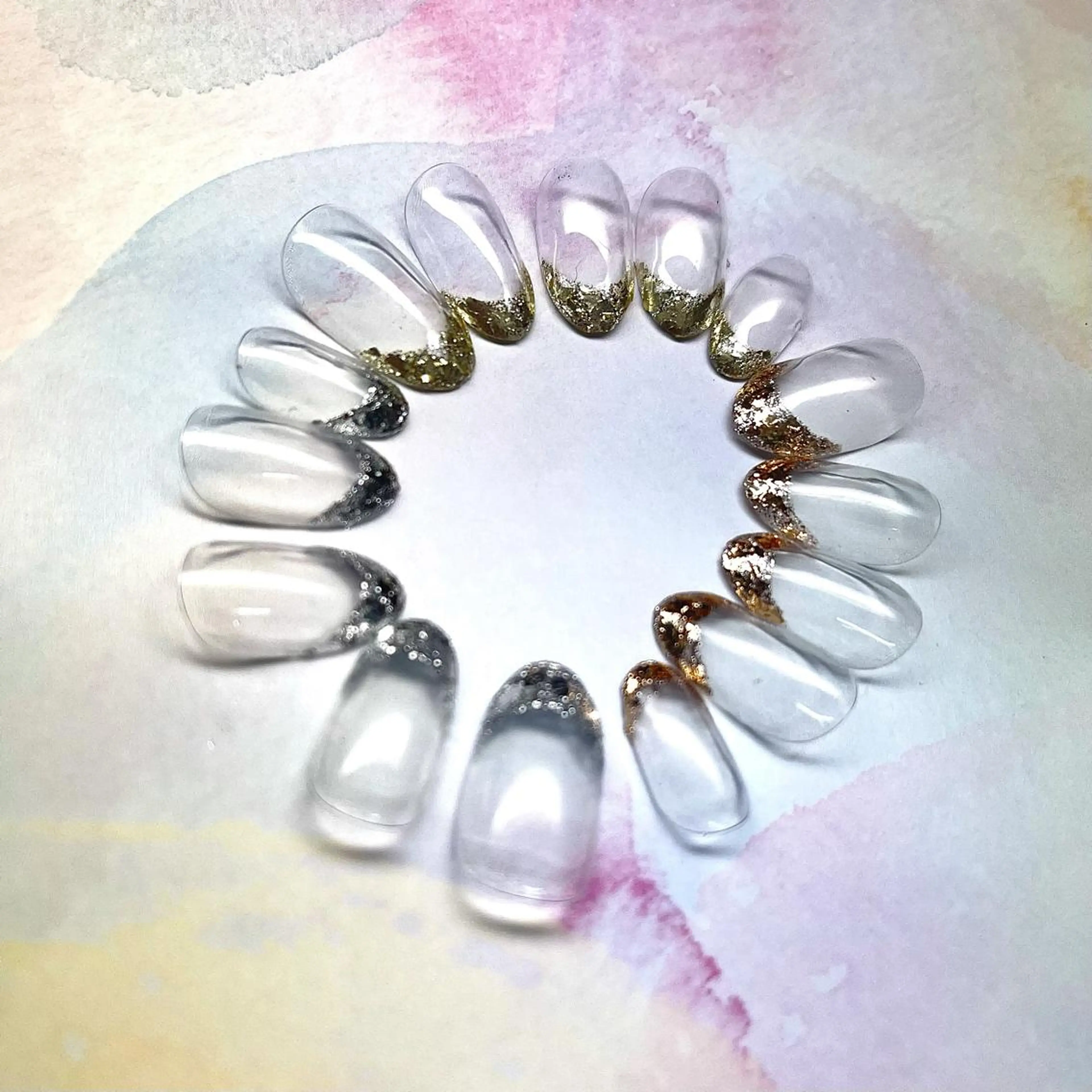 ネイル フレンチネイル ラメ(グリッター) Daisy  Chain所属・DaisyChain 新百合ヶ丘MIKIのネイルデザイン