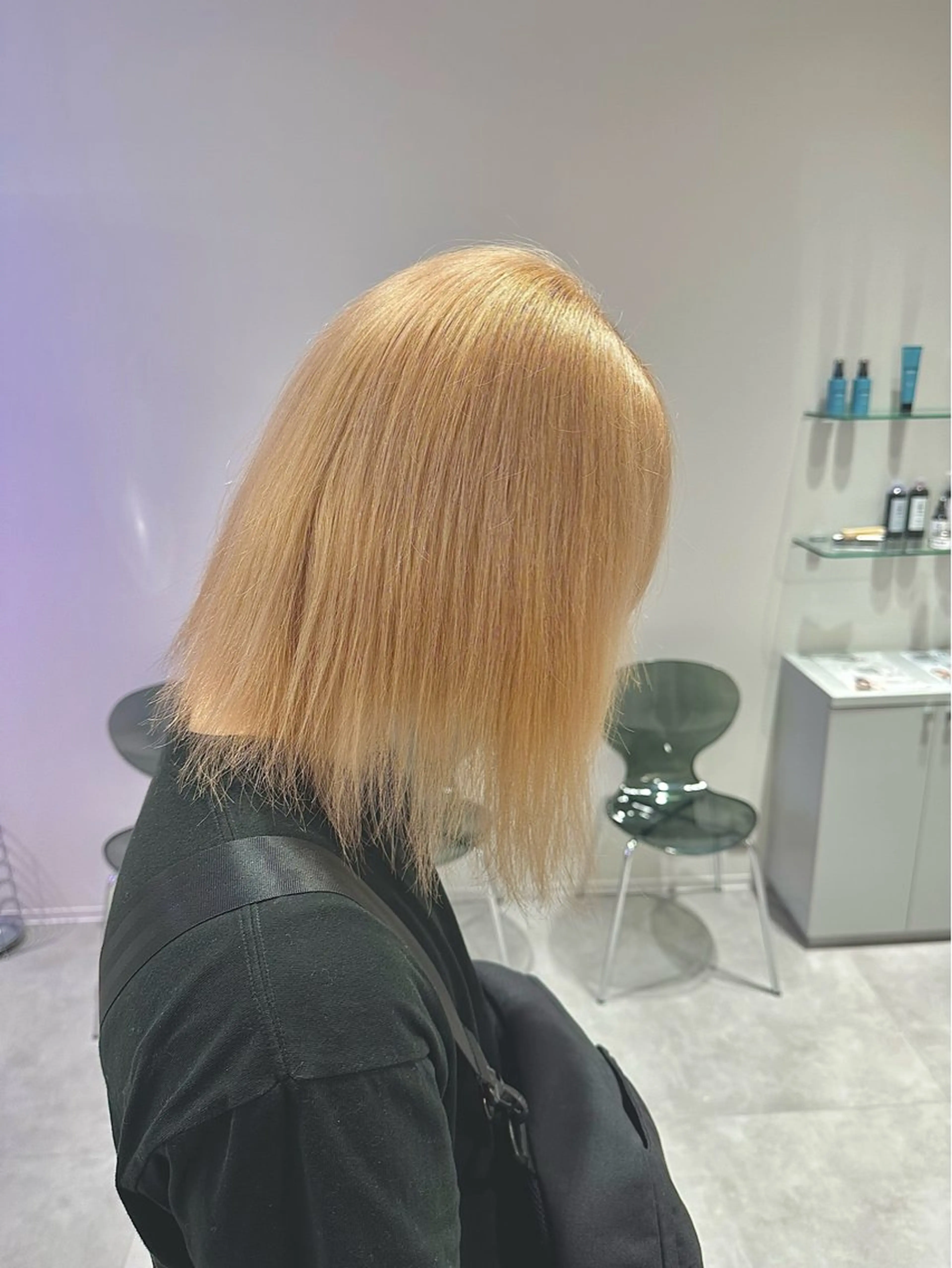 ミディアム カラー ヘアカラー トリートメント 🦄ハイトーンカラー 🦄まるおしょうのヘアスタイル