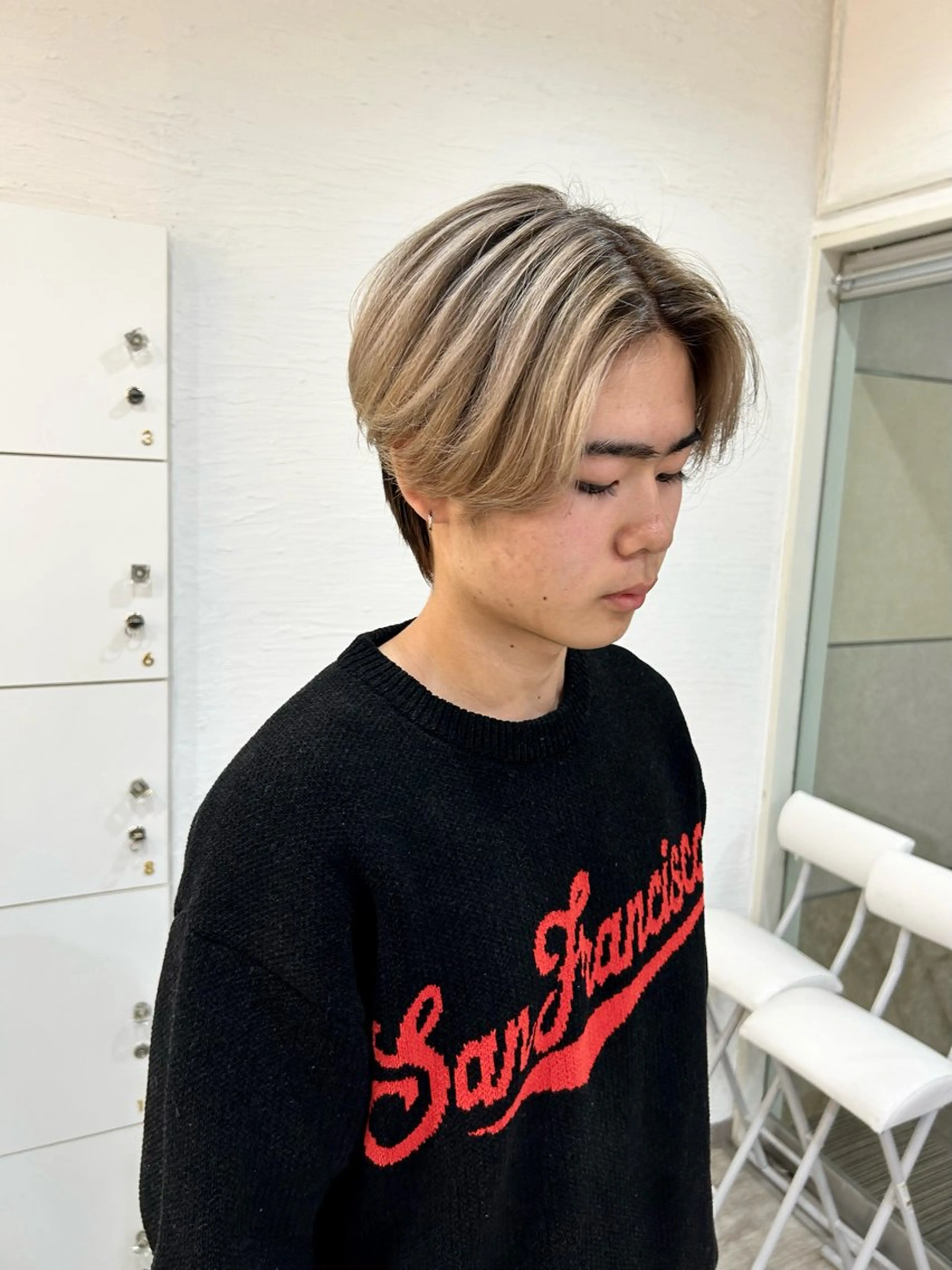 カラー メンズ りん🌷︎名古屋 ブリーチカラーのヘアスタイル