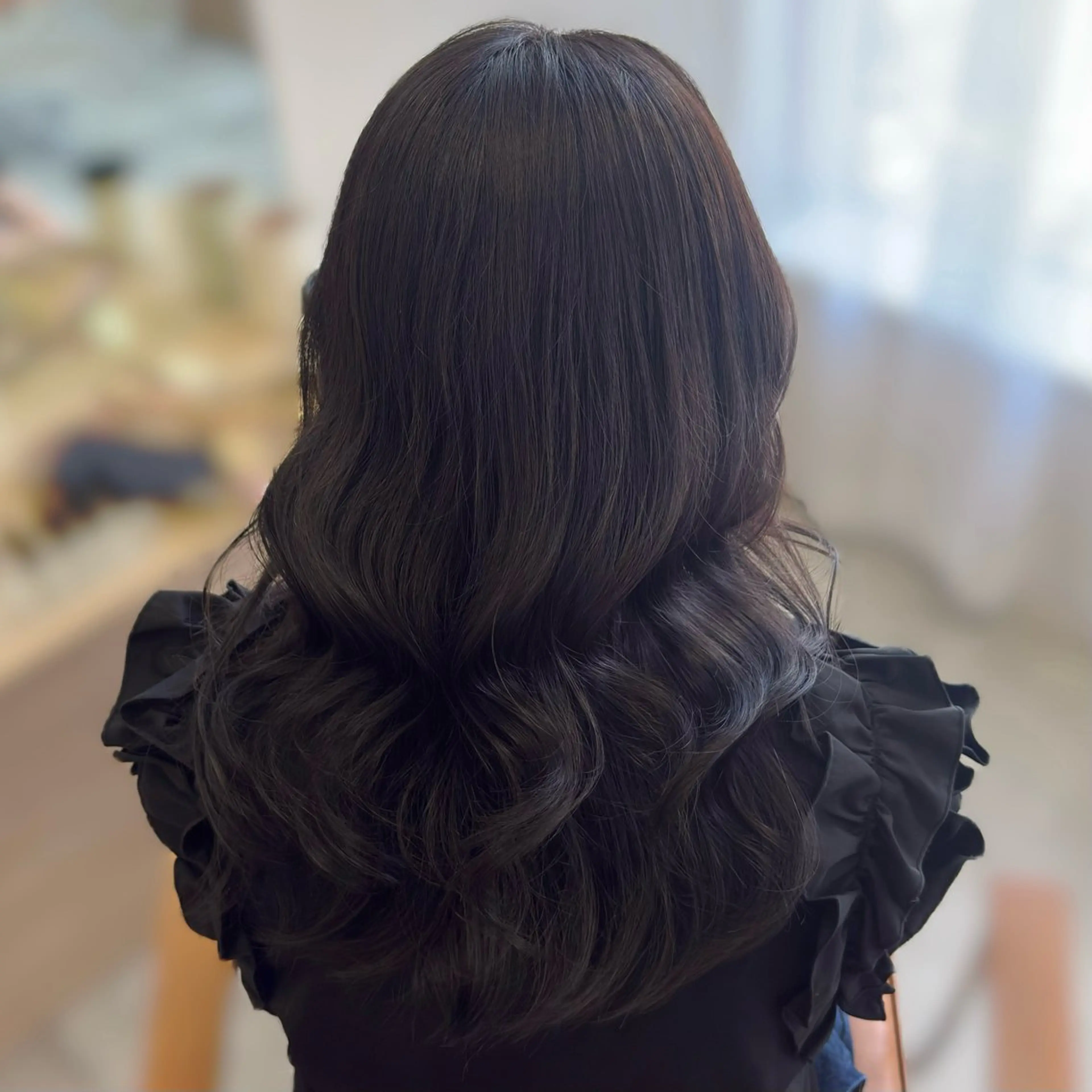 セミロング ヘアカラー トリートメント チョコカラー🤎 韓国風/MIHOのヘアスタイル