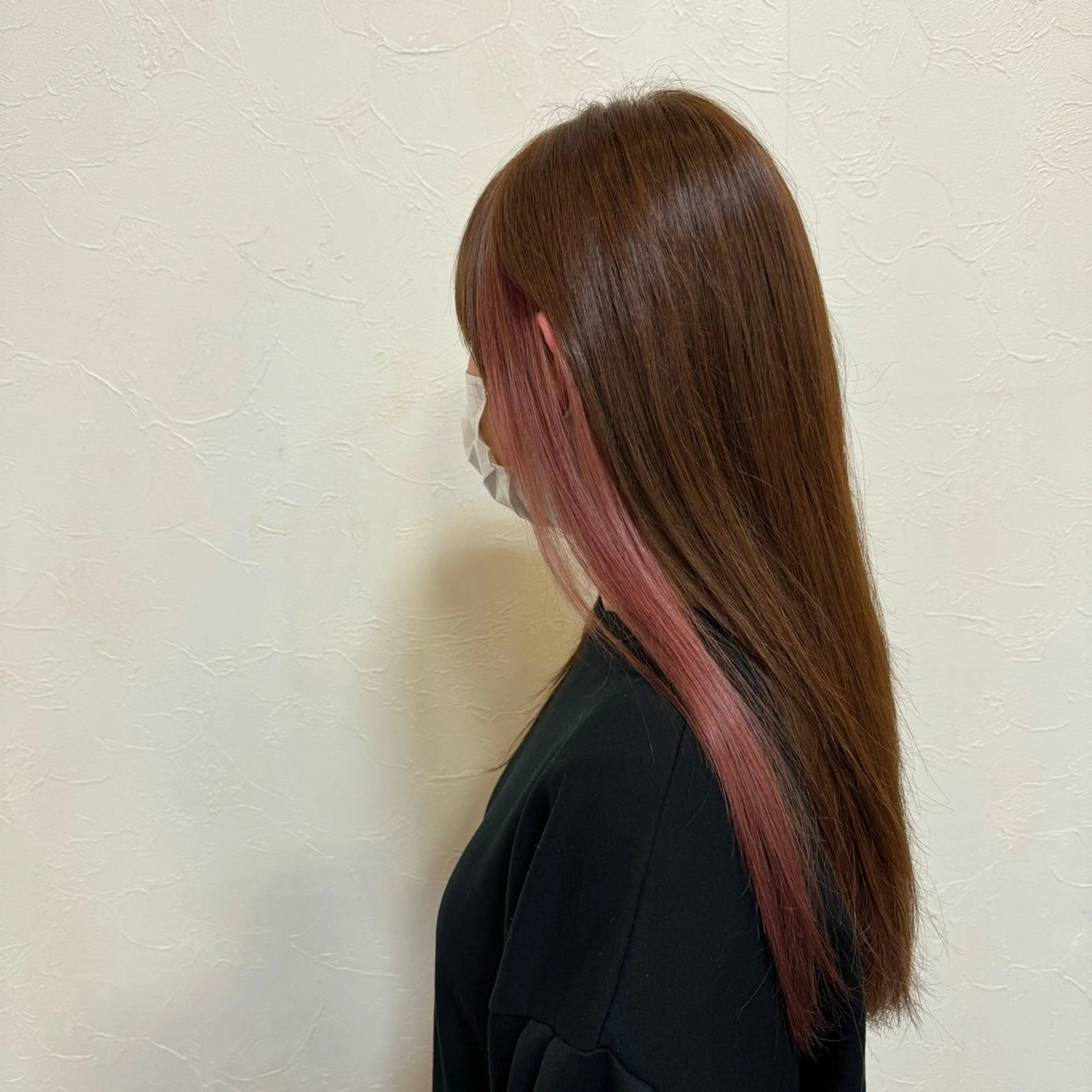 ロング カラー 亀田 未有のヘアスタイル