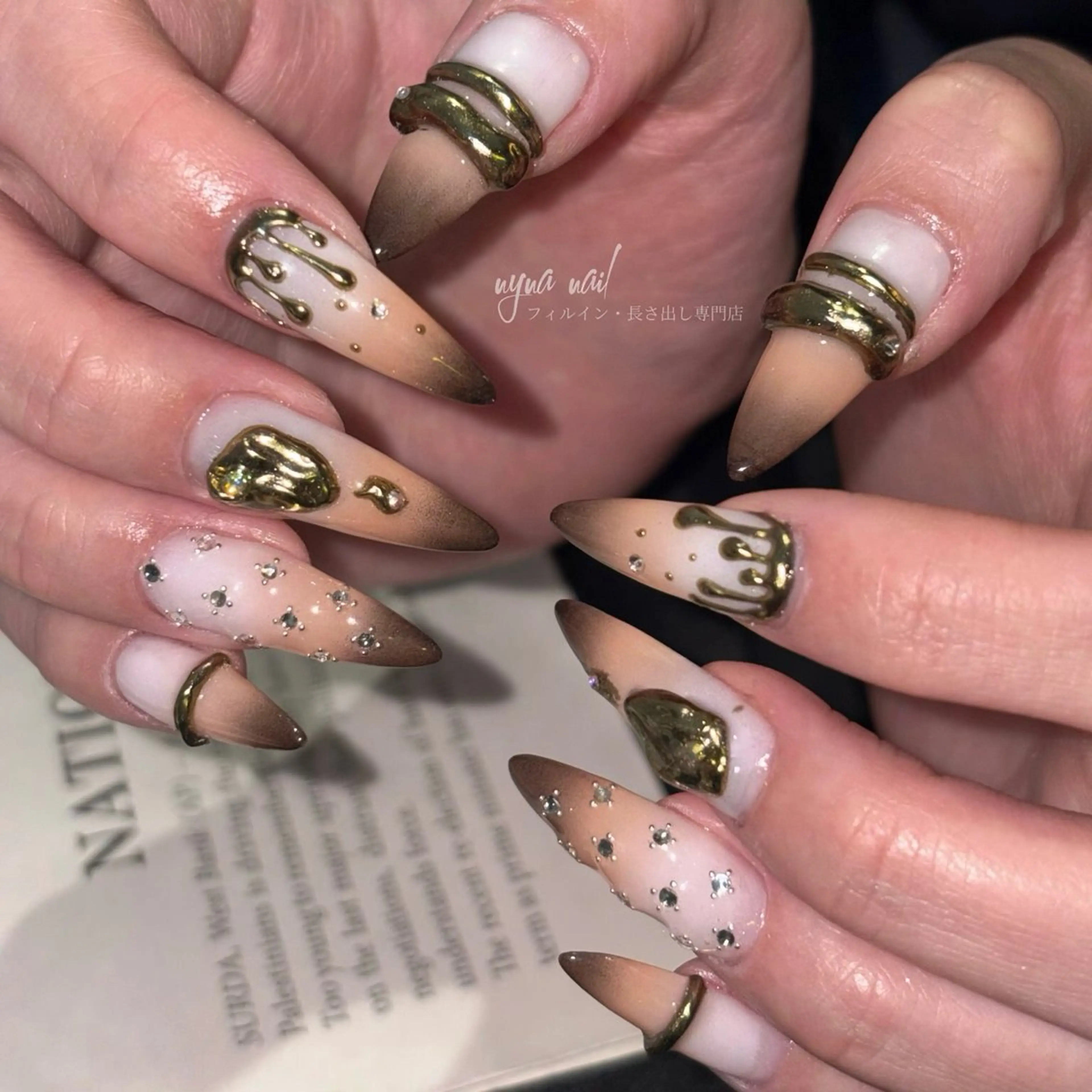 ネイル ハンドネイル 長さ出し専門 nynaのネイルデザイン