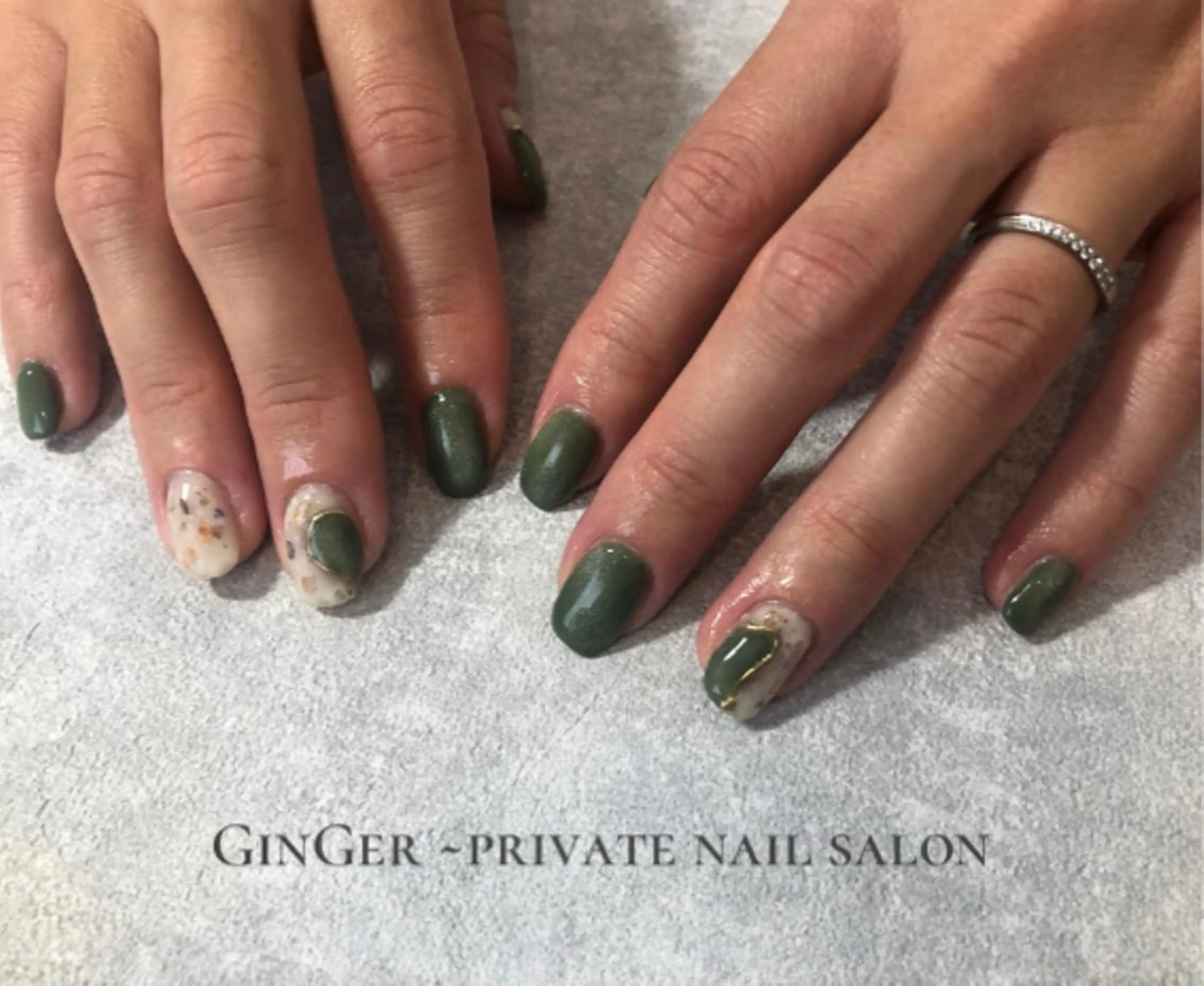 ネイル ニュアンスネイル オフィスネイル ginger nail&spaのネイルデザイン