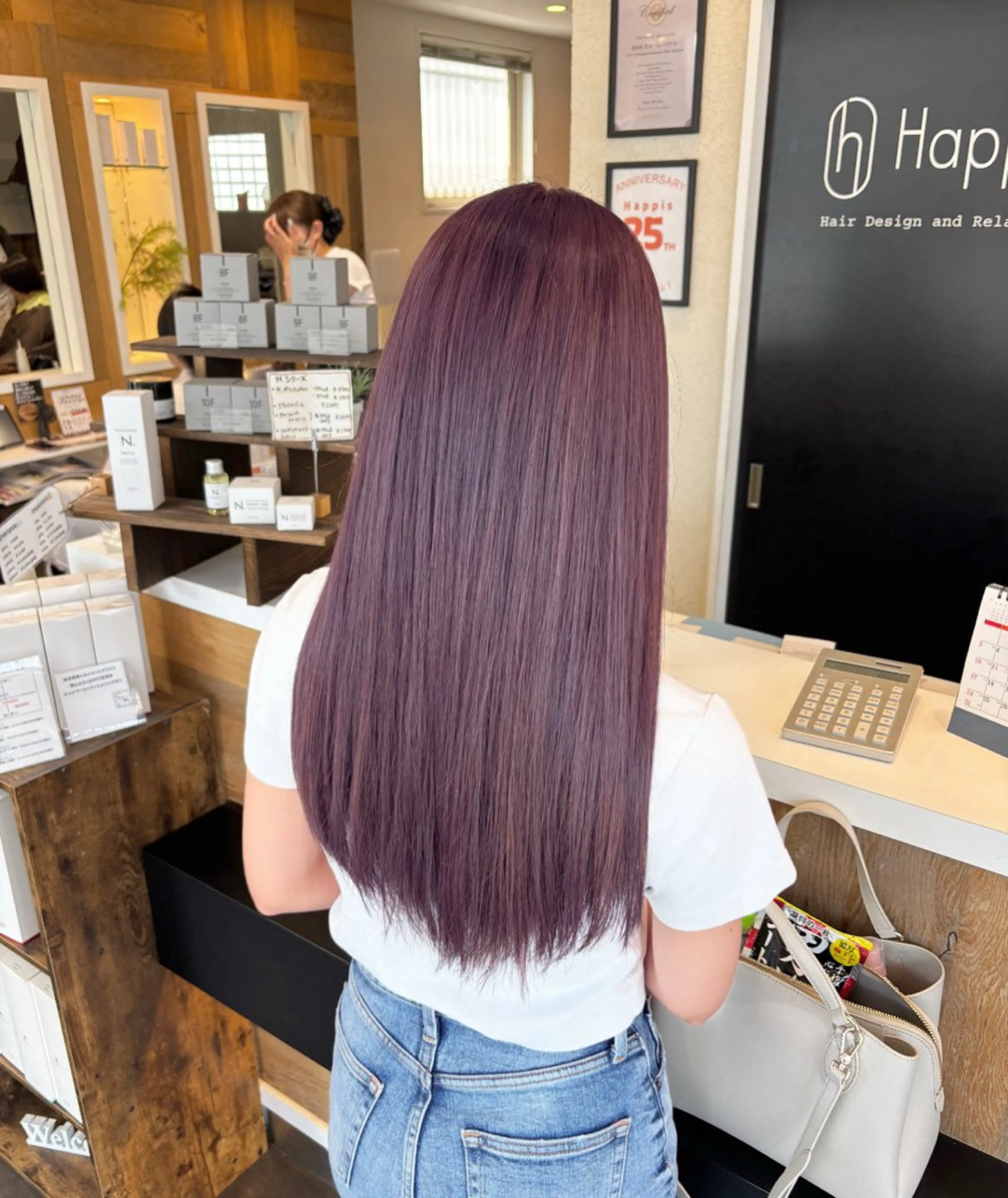 ロング カラー ブリーチ 透明感カラー 藤原 梨夢のヘアスタイル