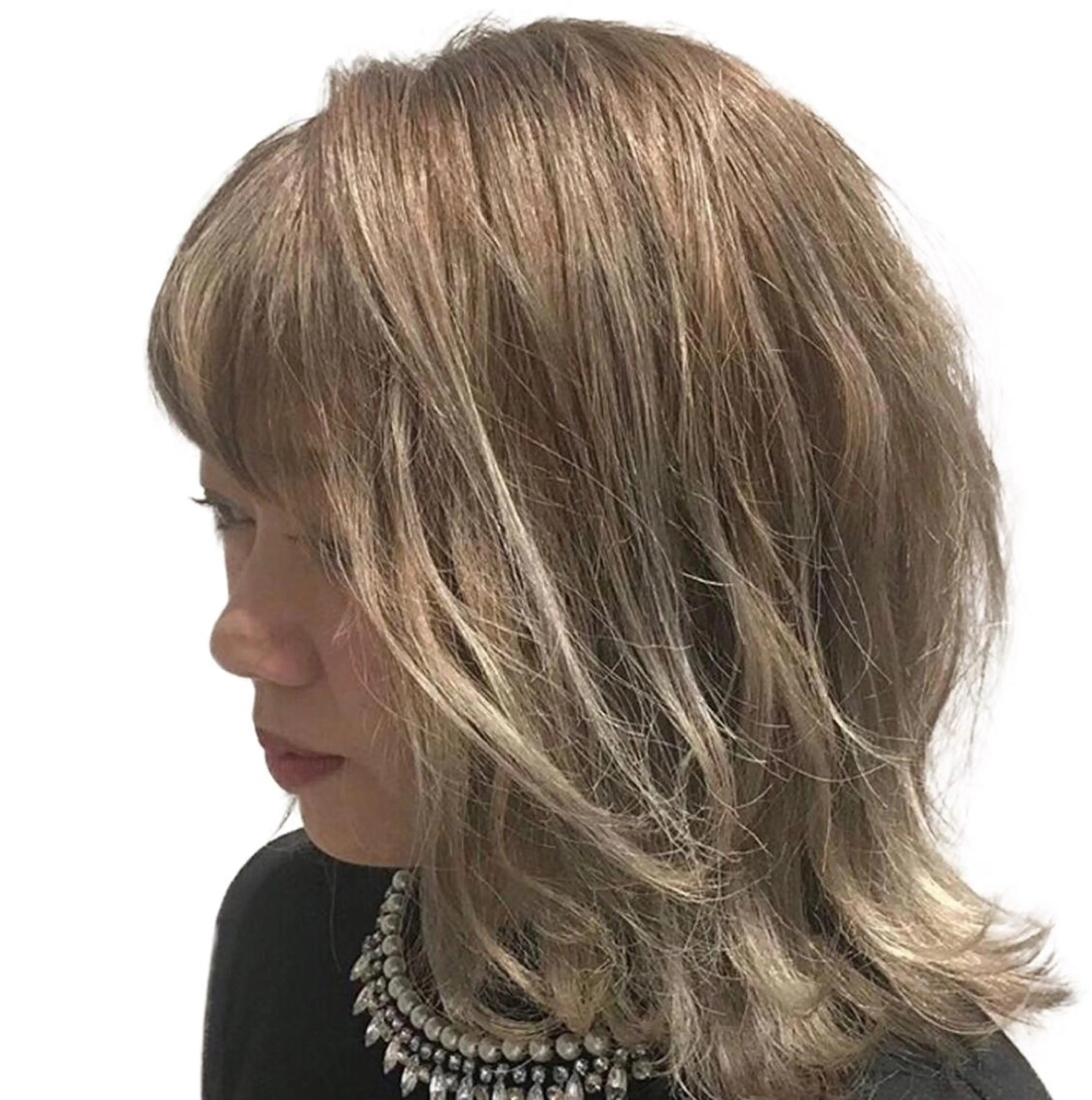 ミディアム カラー ケアブリーチ /髪質 改善/古橋圭史郎のヘアスタイル