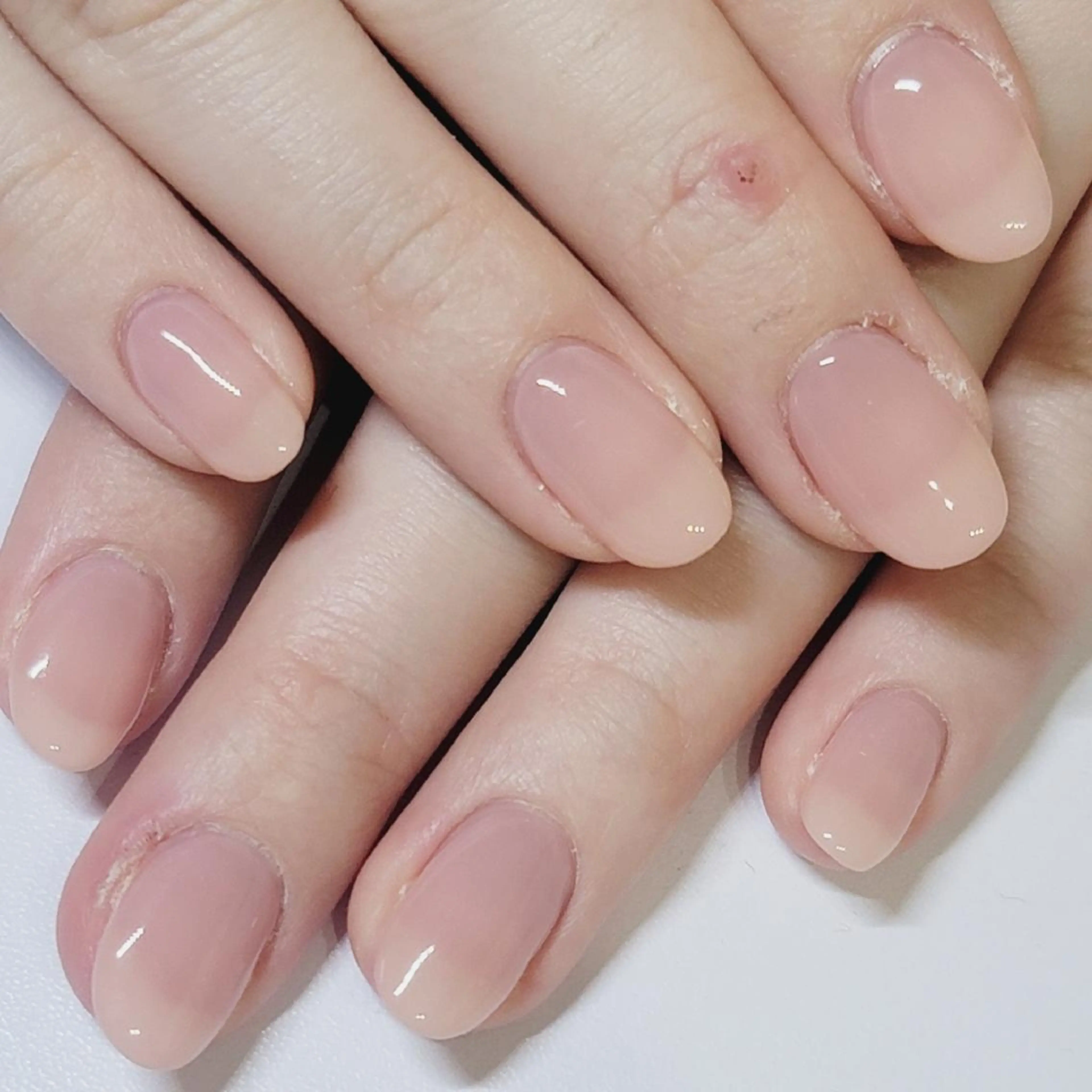 ネイル ワンカラーネイル ピンク ピンクベージュ ハンドネイル よしだ ひろきのネイルデザイン