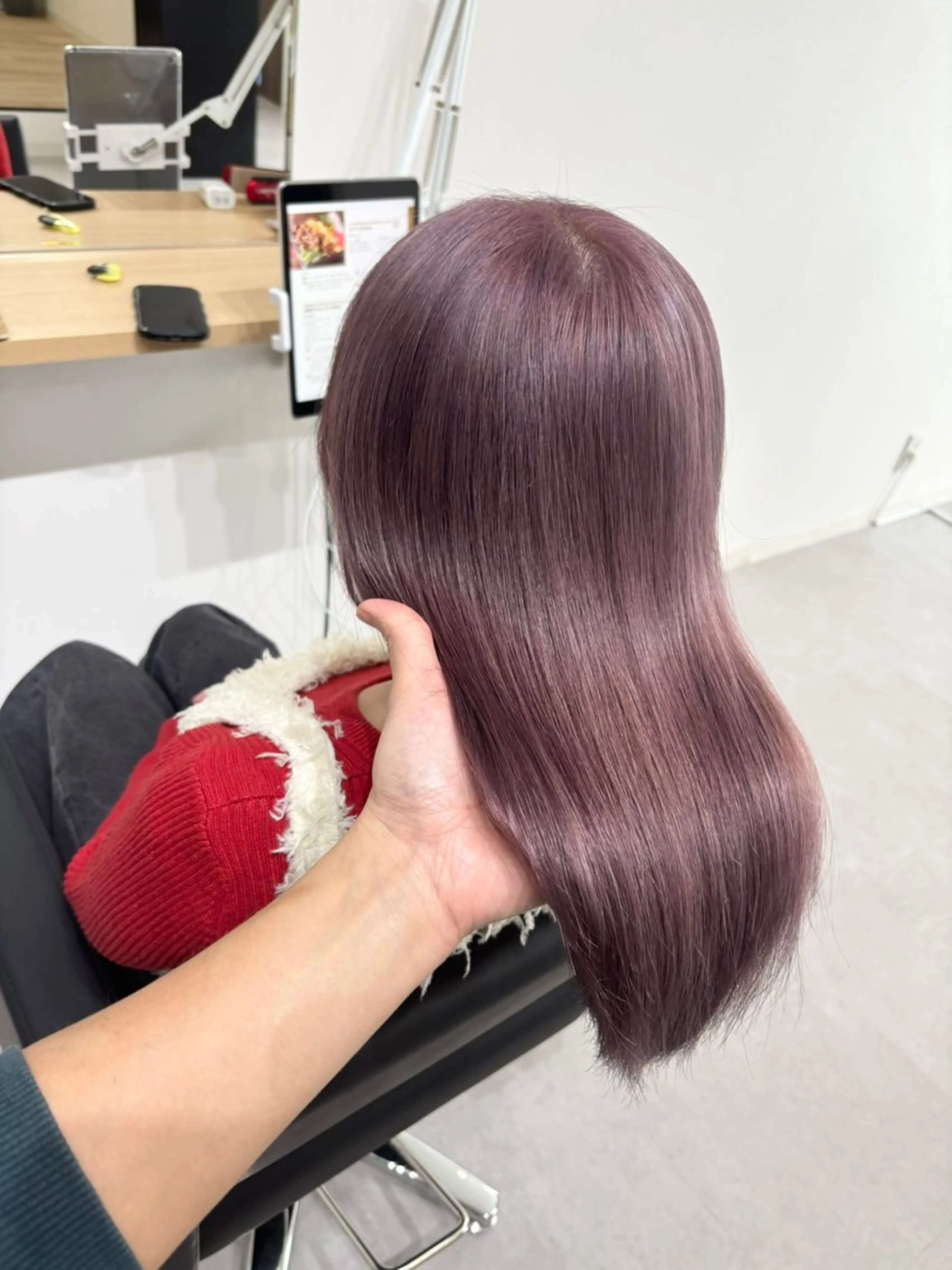 セミロング ケアブリーチ 黒瀬有汰のヘアスタイル