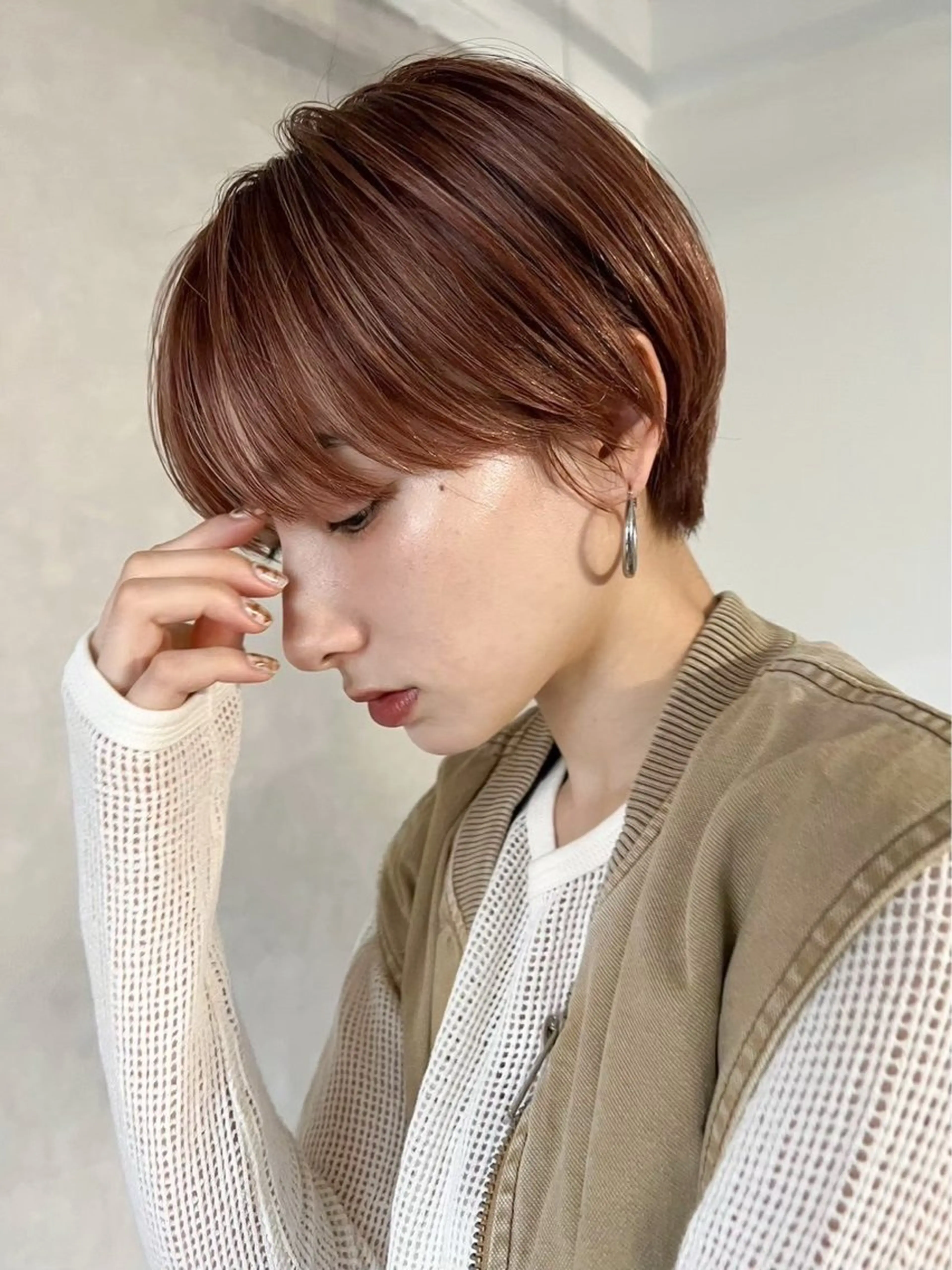 ショート カラー レイヤー✂︎ぷつボブ 艶カラー🤍noaのヘアスタイル