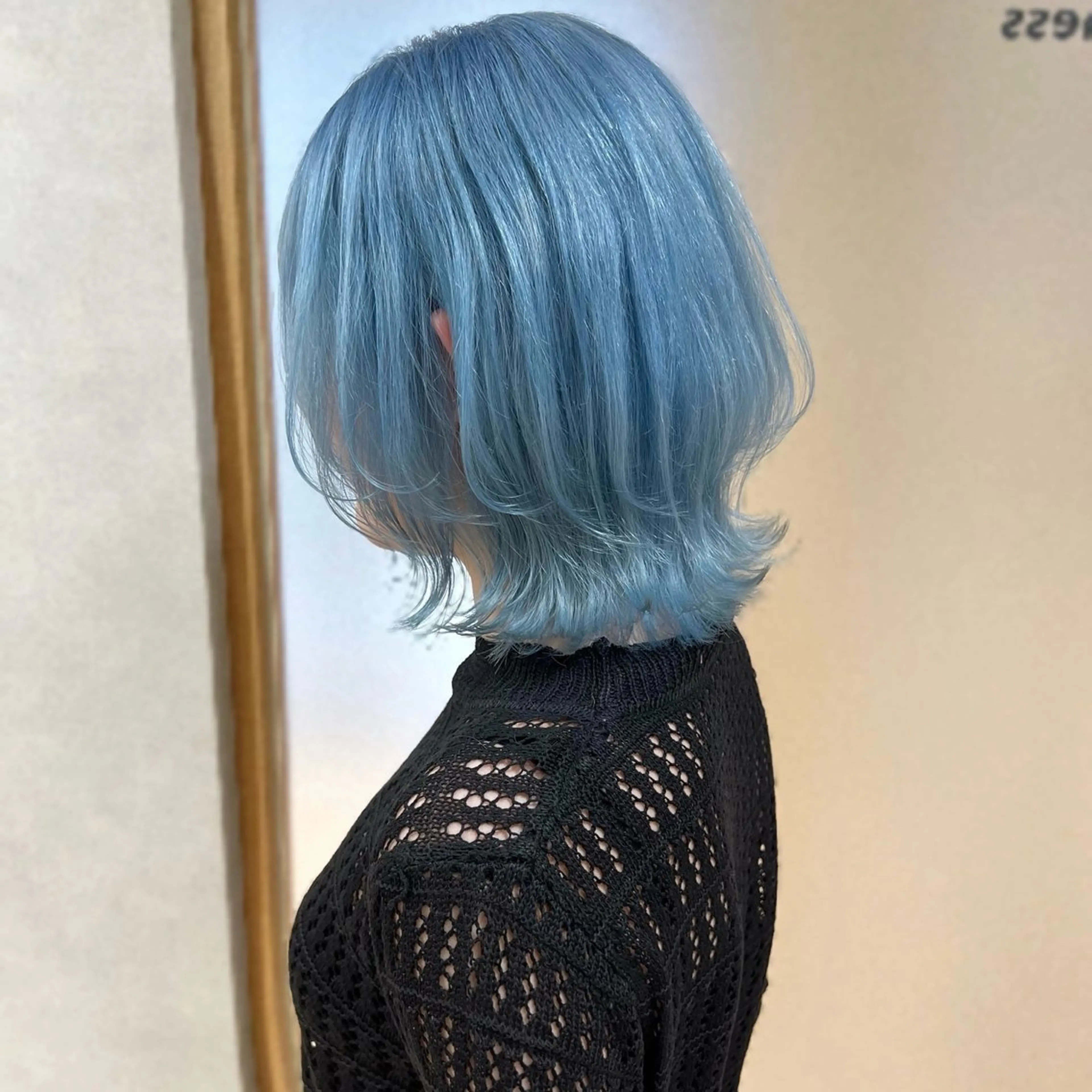 ショート カラー ボブレイヤー ブルーカラー ボブ レイヤーカット レイヤーカット/ボブ ウルフ/韓国ヘア🪄のヘアスタイル