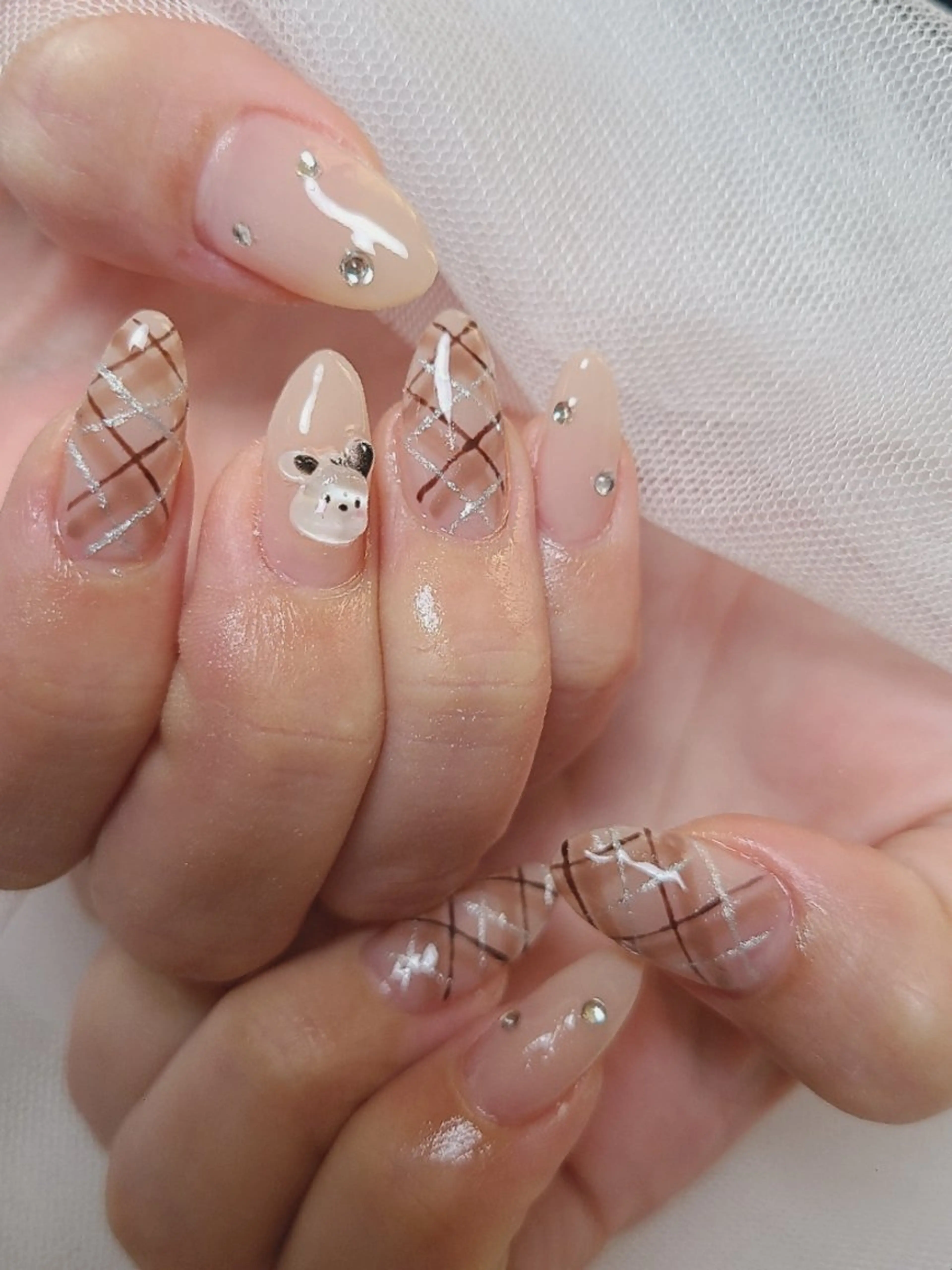 ネイル アートネイル ジェルネイル キラキラネイル 韓国ネイル ラメ(グリッター) ハンドネイル Nailroom3  古屋明美のネイルデザイン