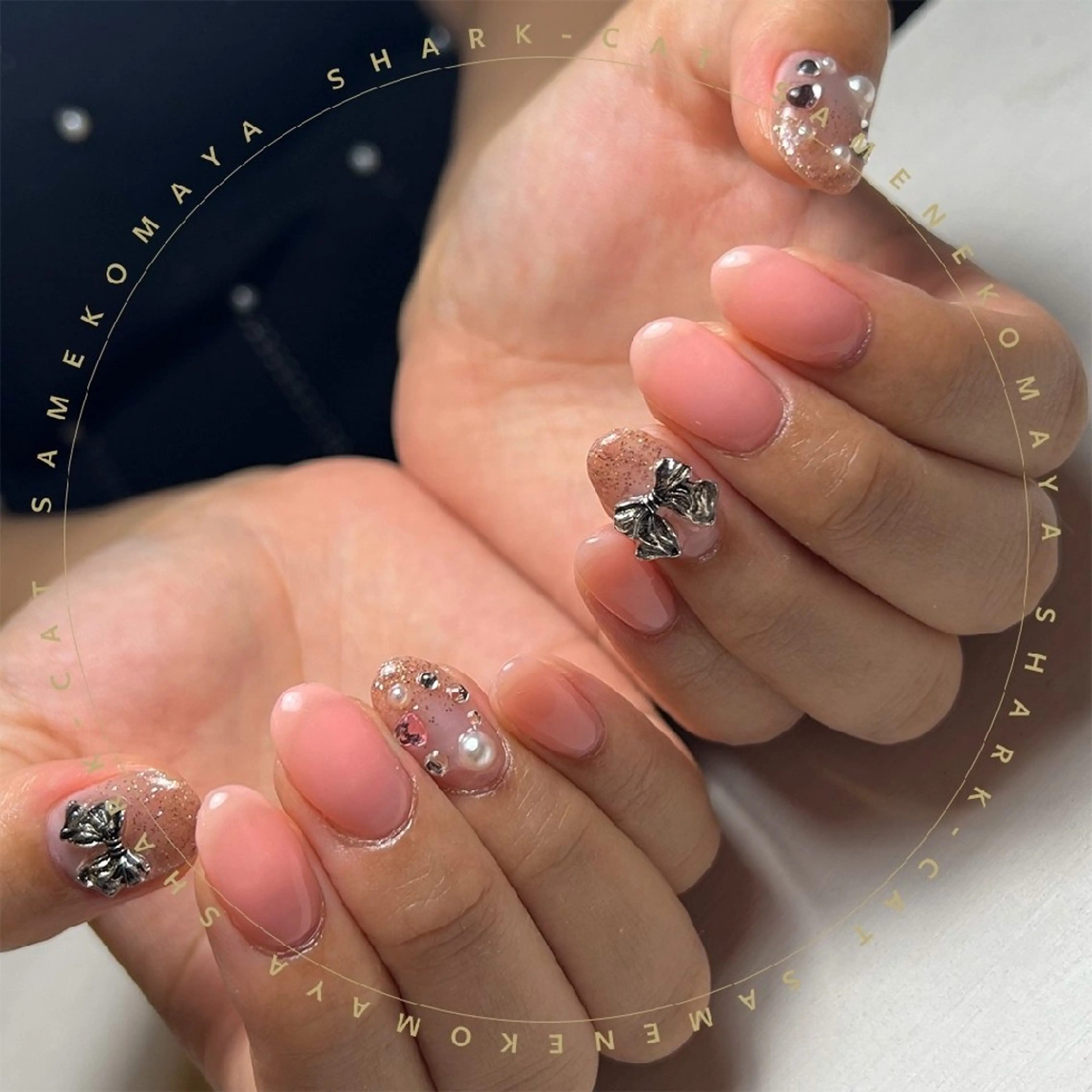 ネイル ハンドネイル サメ猫 マーヤのネイルデザイン