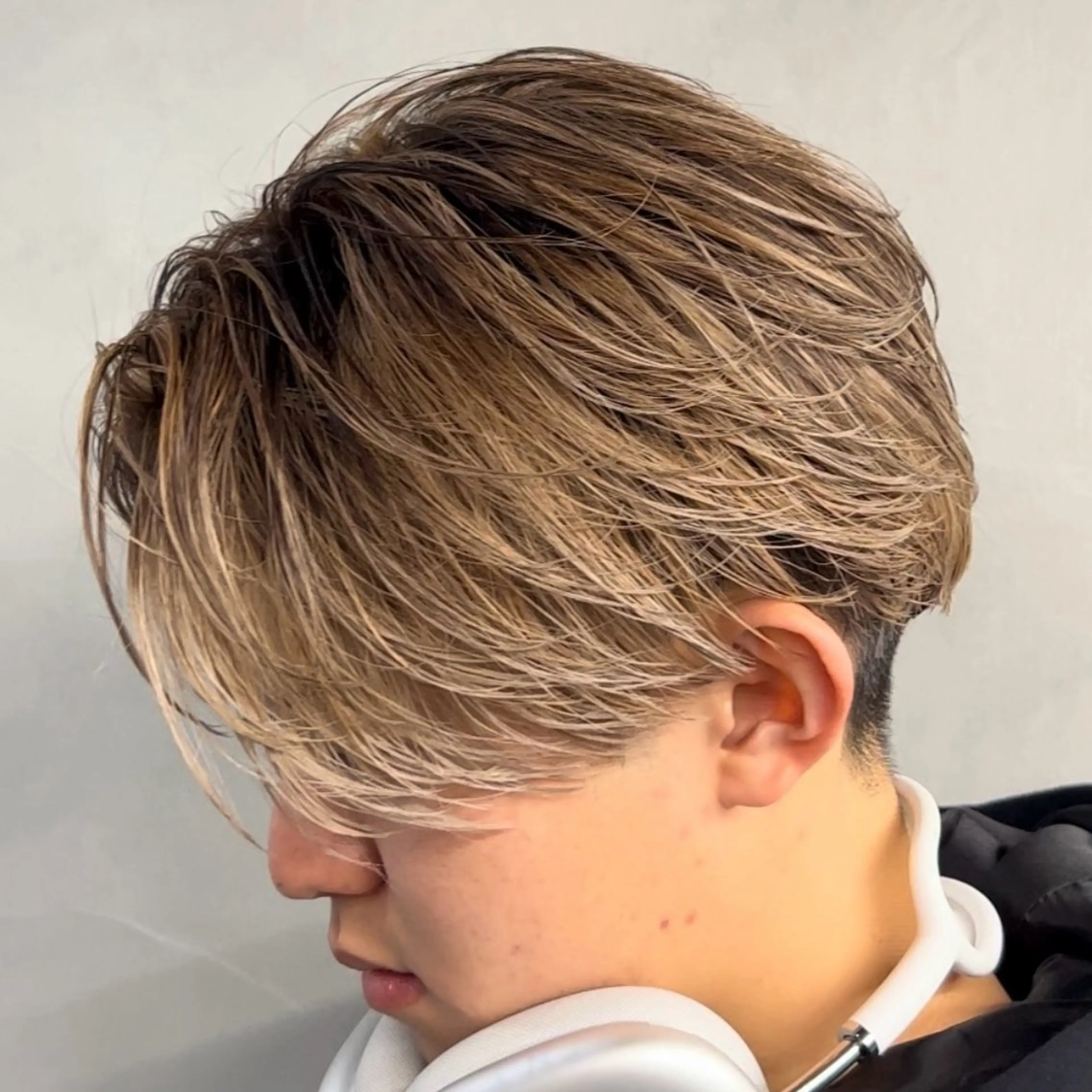 ミディアム カラー ヘアアレンジ メンズ fifth 石川 凪のヘアスタイル