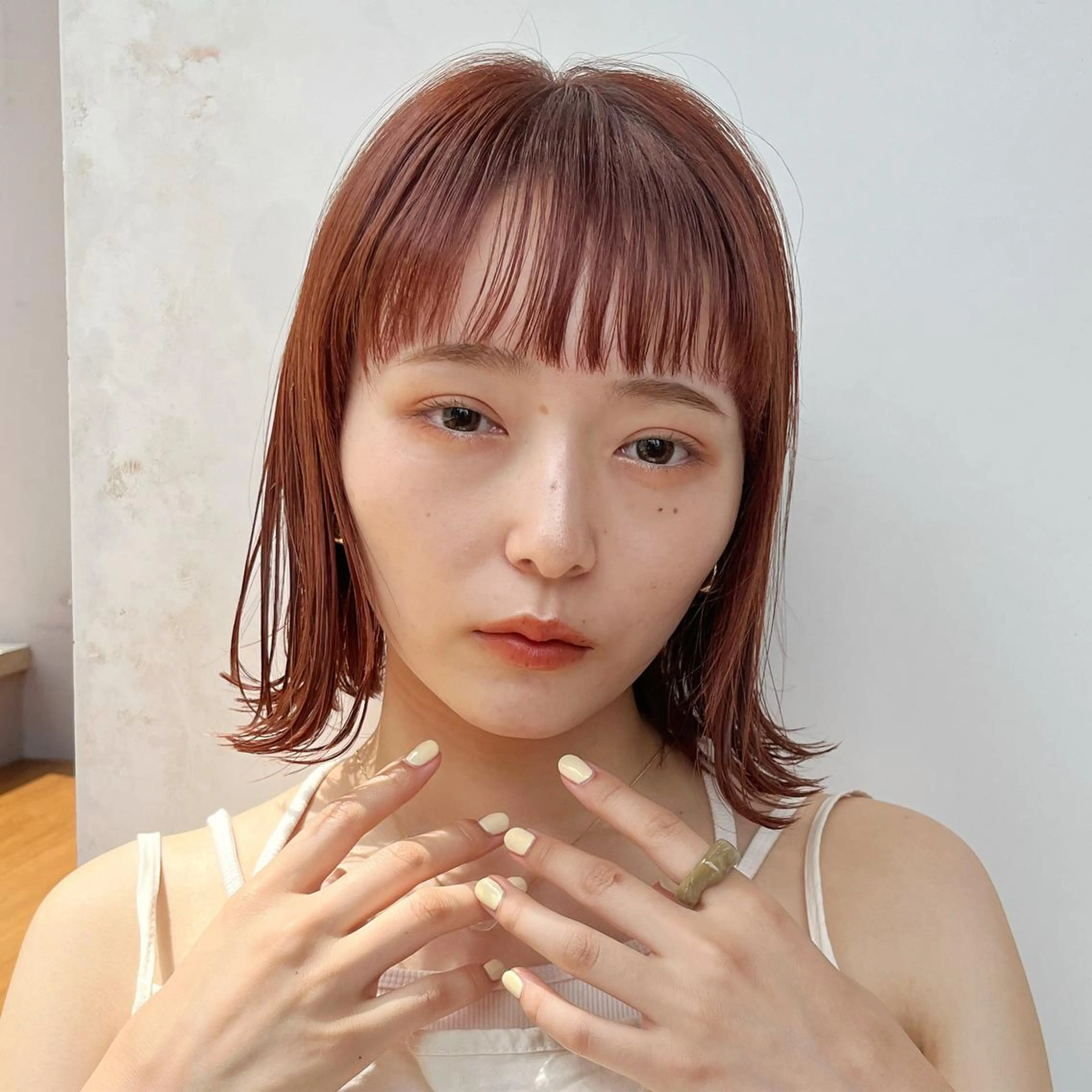 【1100円引き🫣💜】前髪カット＋ワンカラー　ベージュカラー♡ミルクティーベージュ♡ラベンダーベージュの写真