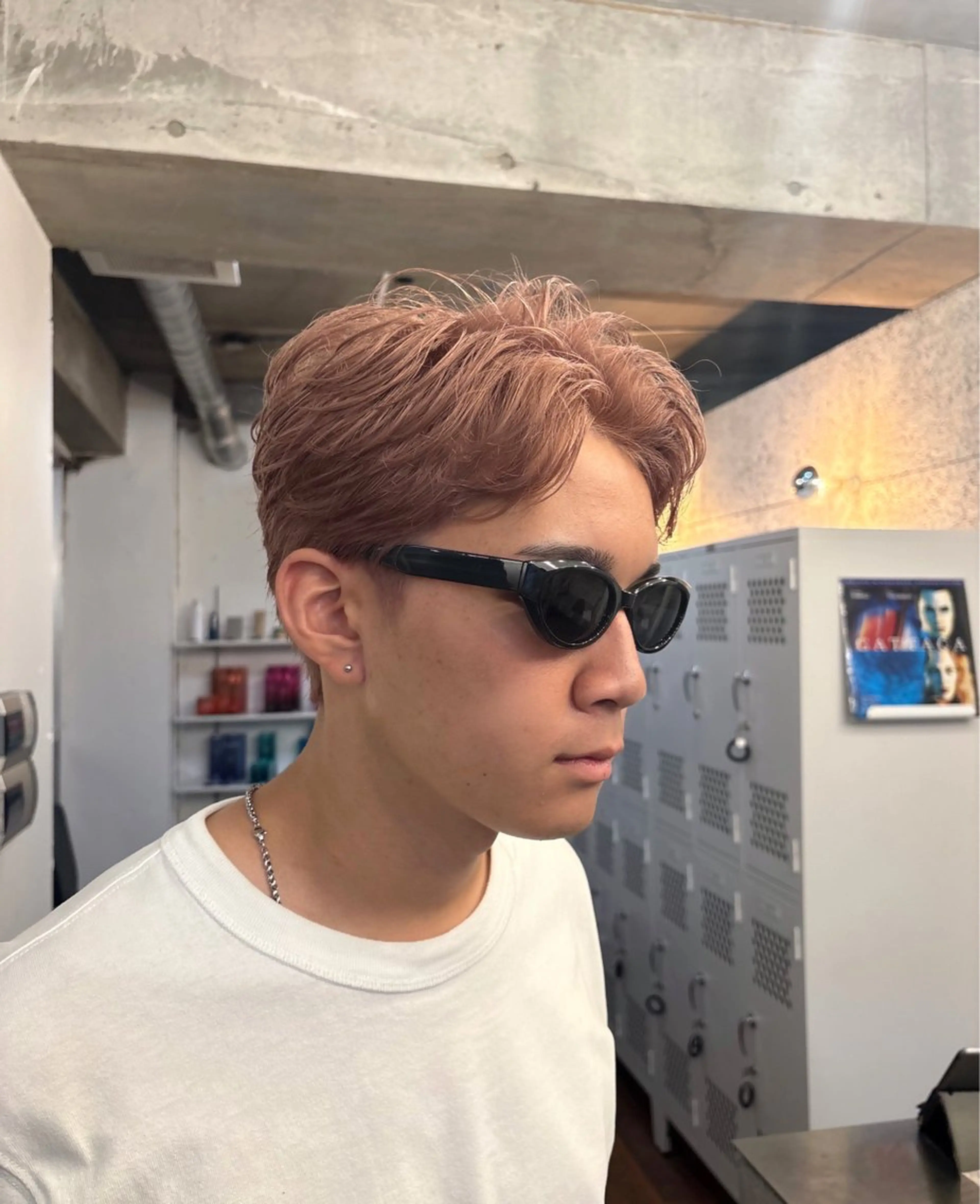 カラー メンズ ベージュカラー ミルクティーベージュ パーマ特化/ カラー/廣田歩のヘアスタイル