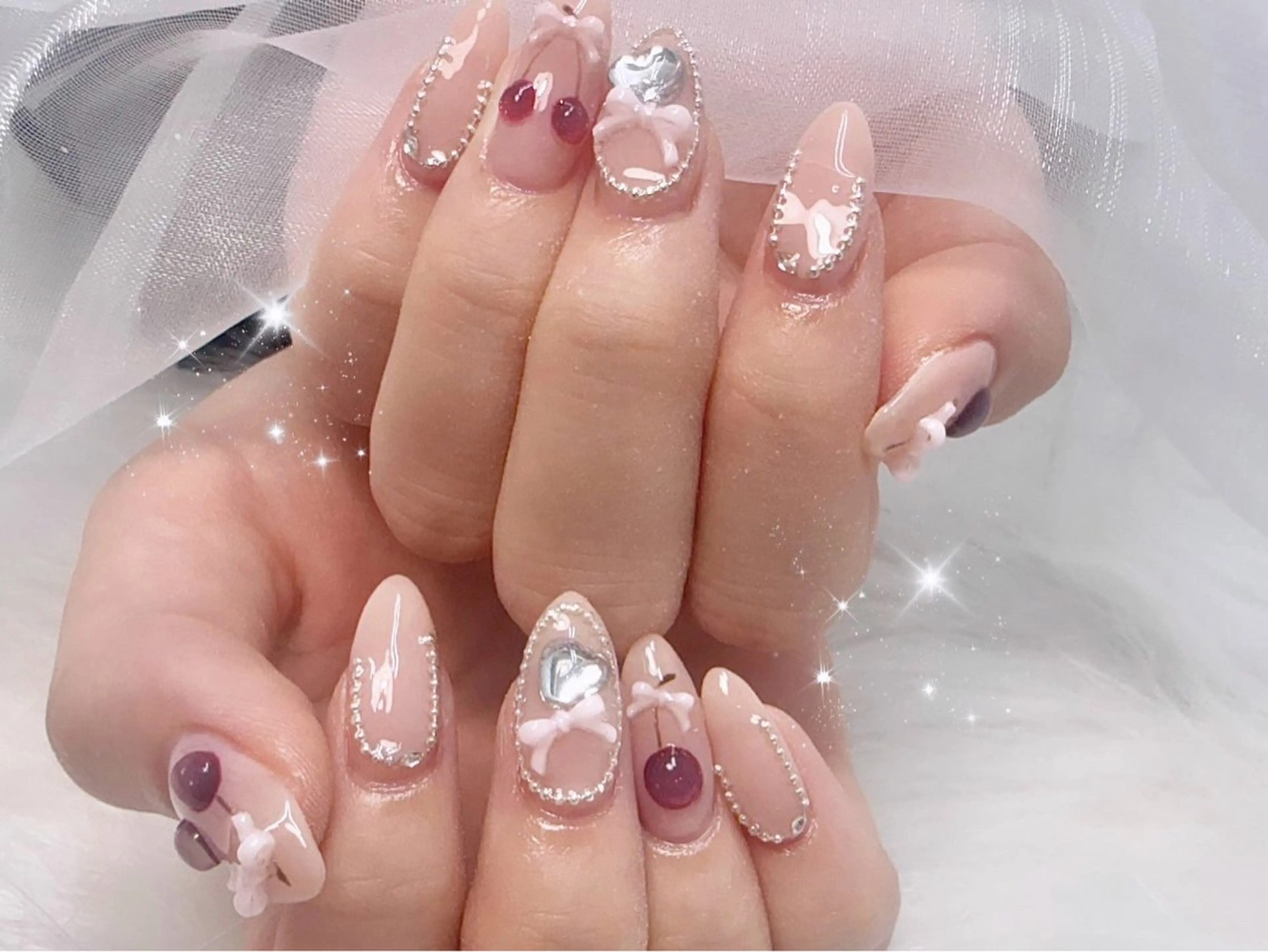 セミロング ハンドネイル Lili Nail Studio西荻窪店のネイルデザイン