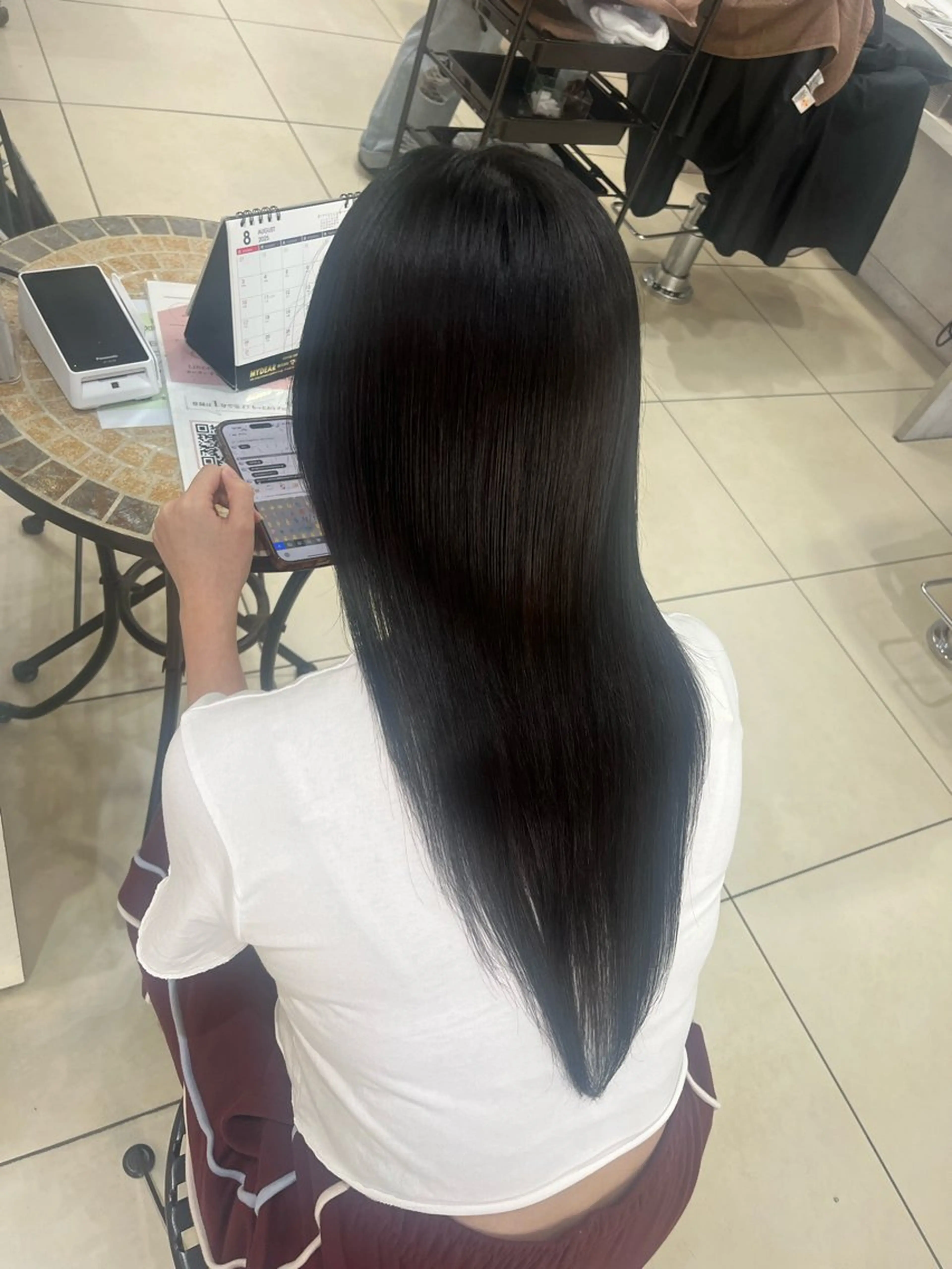 セミロング ヘアカラー トリートメント 【髪質改善カラー】 あむ·. ⟡ 🖤のヘアスタイル